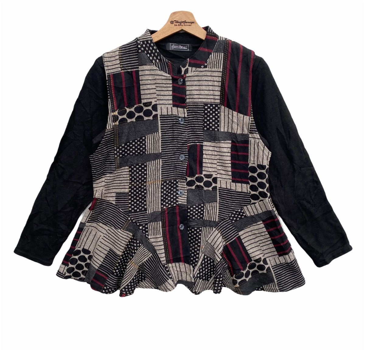 Vintage Glossibeaut Fullprint Buttoned Longsleeve Shirt