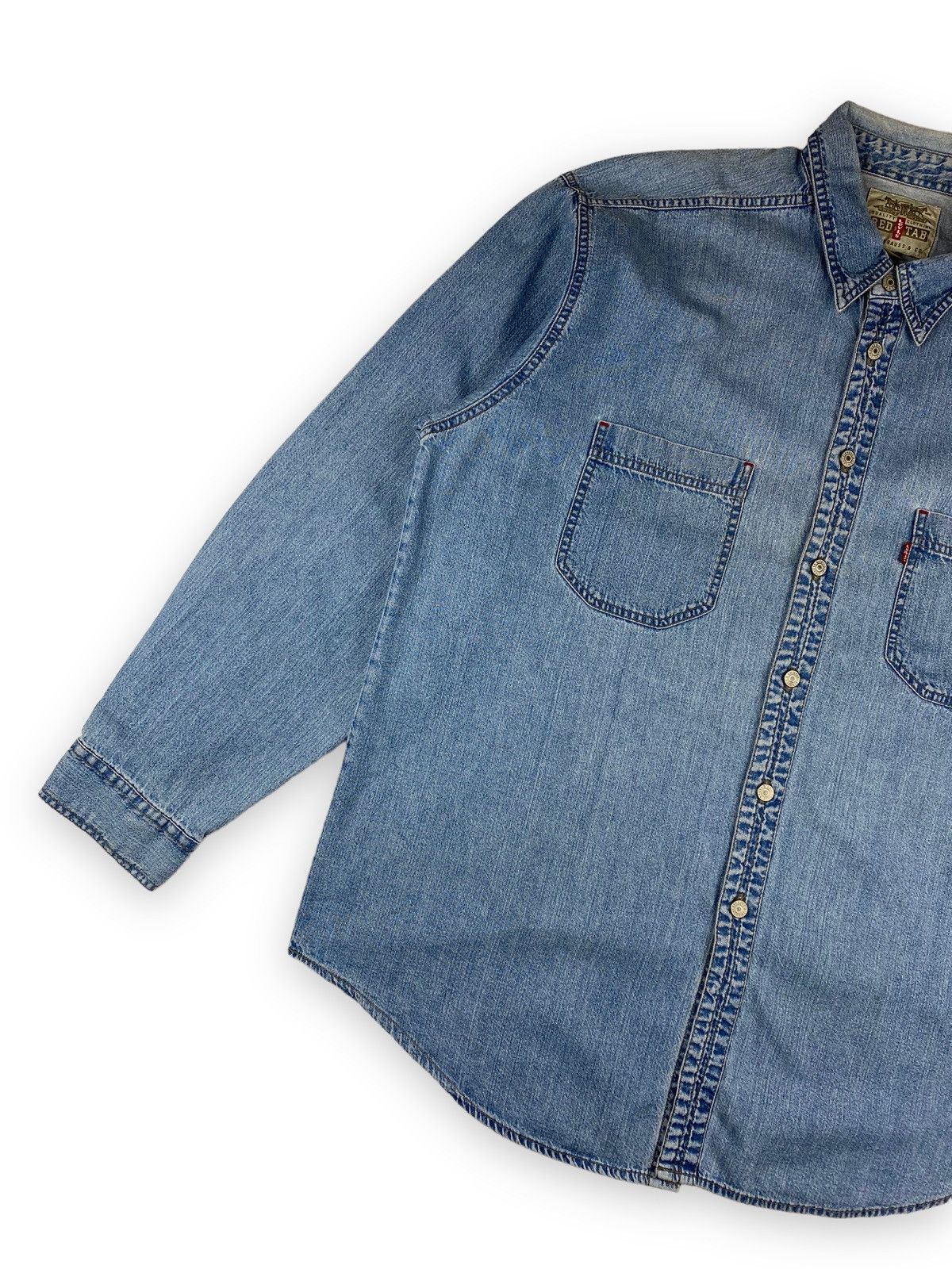 Levi's Mens Vintage Levis Long Sleeve T Shirt Denim Size XL Size US XL / EU 56 / 4 - 2 Thumbnail