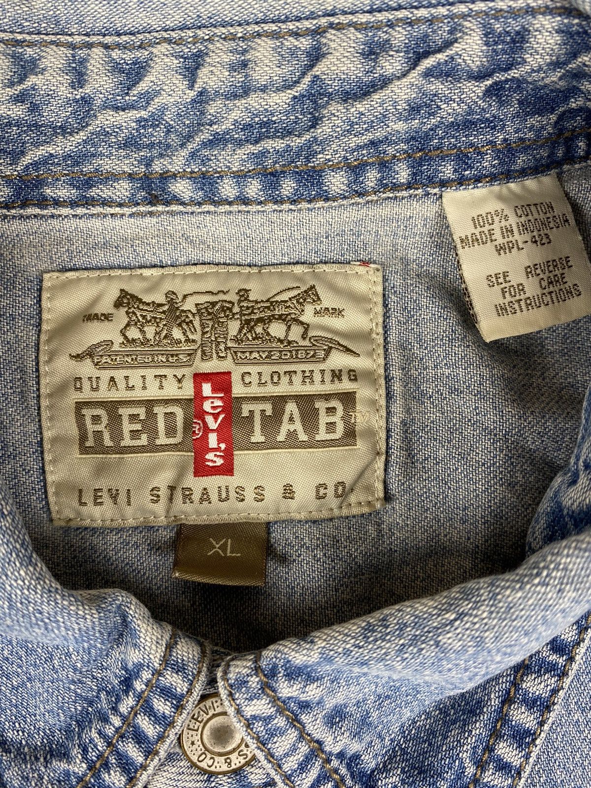 Levi's Mens Vintage Levis Long Sleeve T Shirt Denim Size XL Size US XL / EU 56 / 4 - 8 Thumbnail
