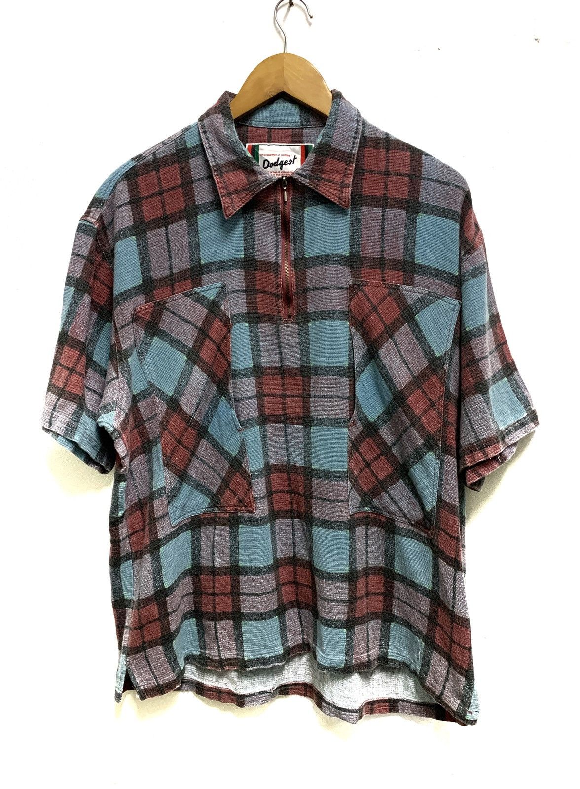 Japanese Brand × Vintage Vintage Half Zipper Neck Shirt. Size US L / EU 52-54 / 3 - 2 Thumbnail