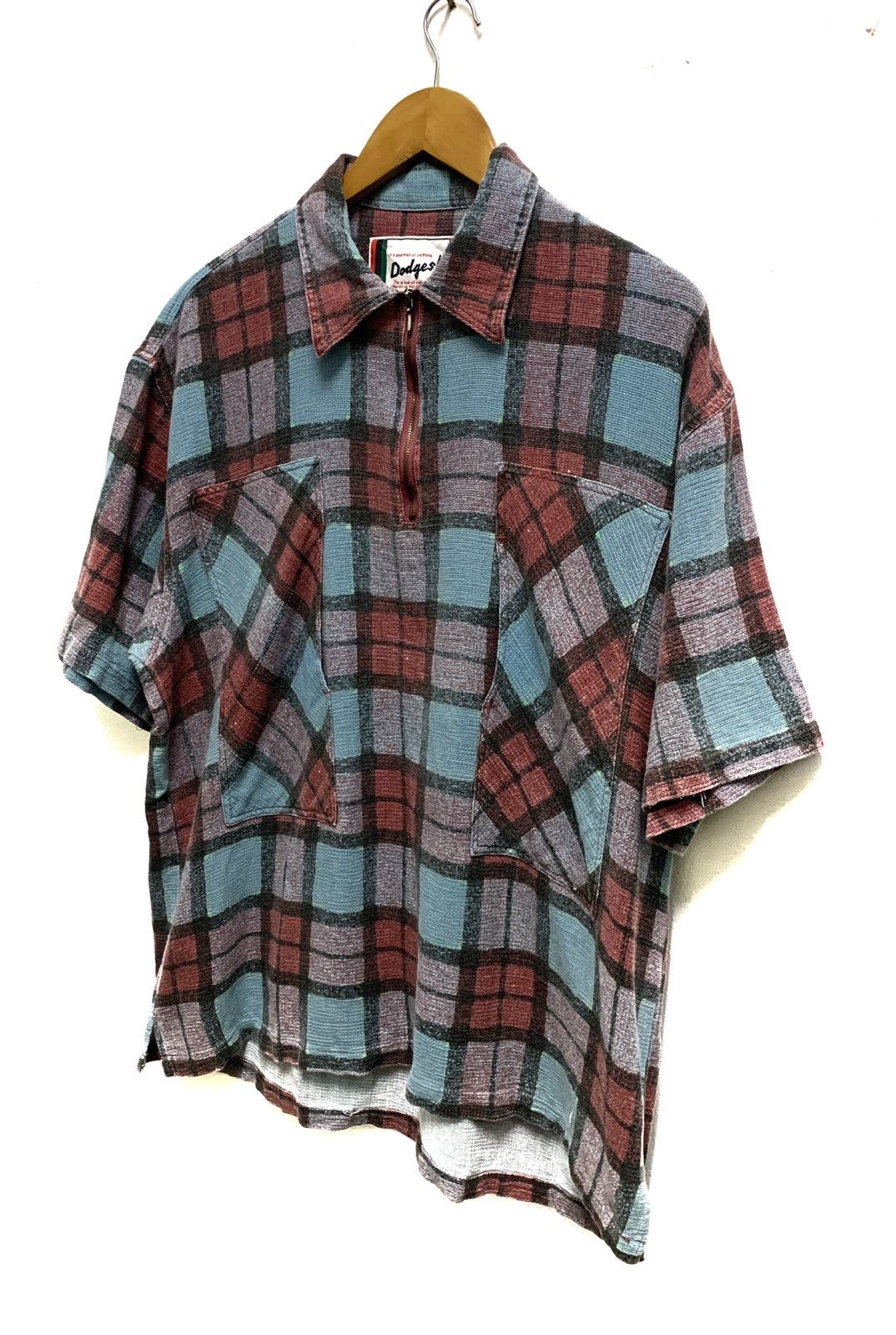 Japanese Brand × Vintage Vintage Half Zipper Neck Shirt. Size US L / EU 52-54 / 3 - 1 Thumbnail