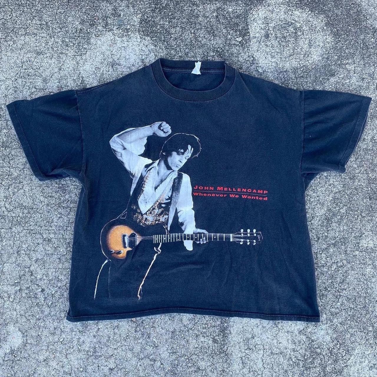 image of Band Tees x Vintage 1992 John Mellencamp T Shirt in Black, Men's (Size XL)