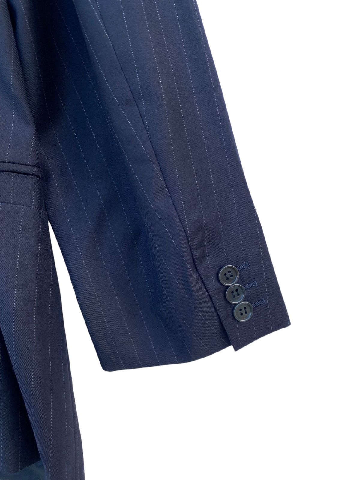 Versace Vintage Gianni Versace Pinstripe Double Breast Blazer Jacket Size 44R - 4 Thumbnail
