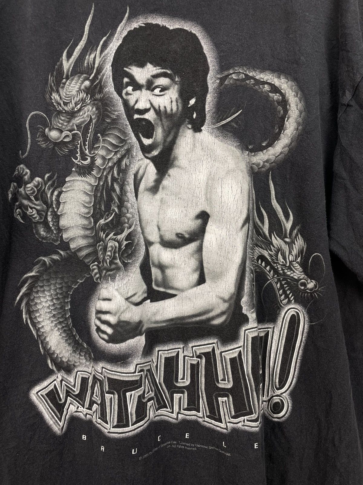 Vintage Vintage 90s Bruce Lee t shirt Size US L / EU 52-54 / 3 - 4 Thumbnail