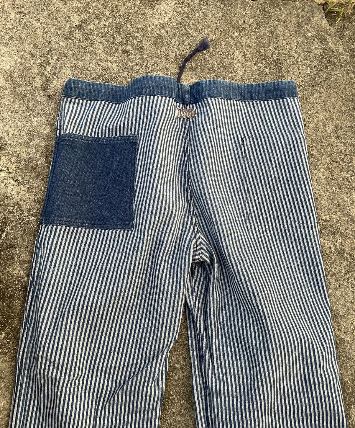 Indigo × Vintage Vintage Baggy Indigo Drawstring Stretchable Reversible Pants Size US 42 / EU 58 - 21 Thumbnail