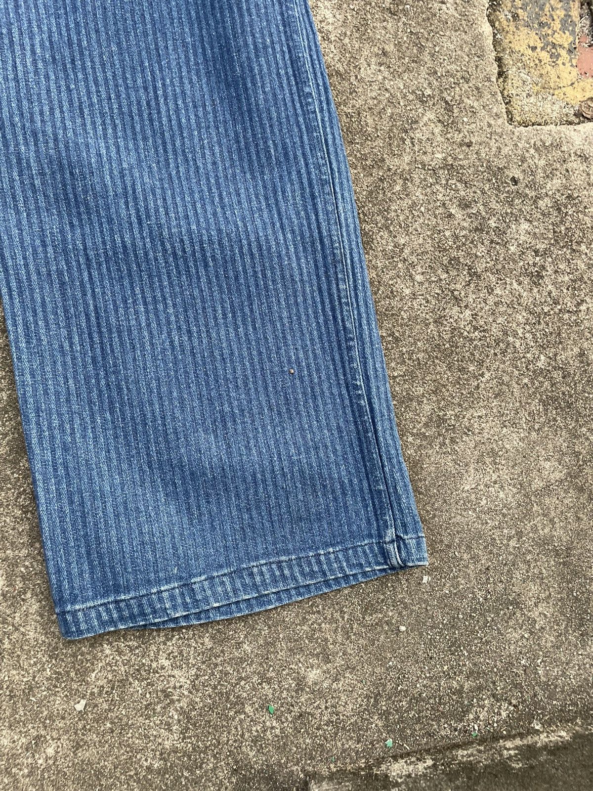 Indigo × Vintage Vintage Baggy Indigo Drawstring Stretchable Reversible Pants Size US 42 / EU 58 - 8 Thumbnail