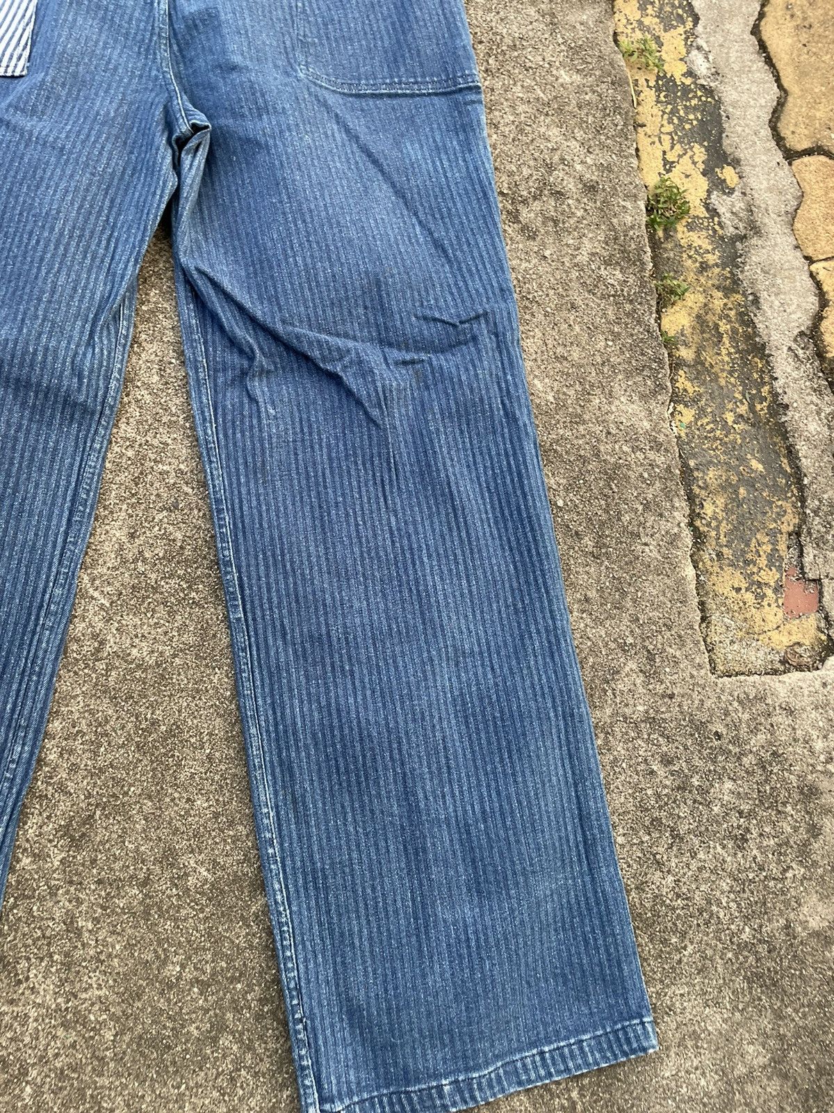 Indigo × Vintage Vintage Baggy Indigo Drawstring Stretchable Reversible Pants Size US 42 / EU 58 - 15 Thumbnail