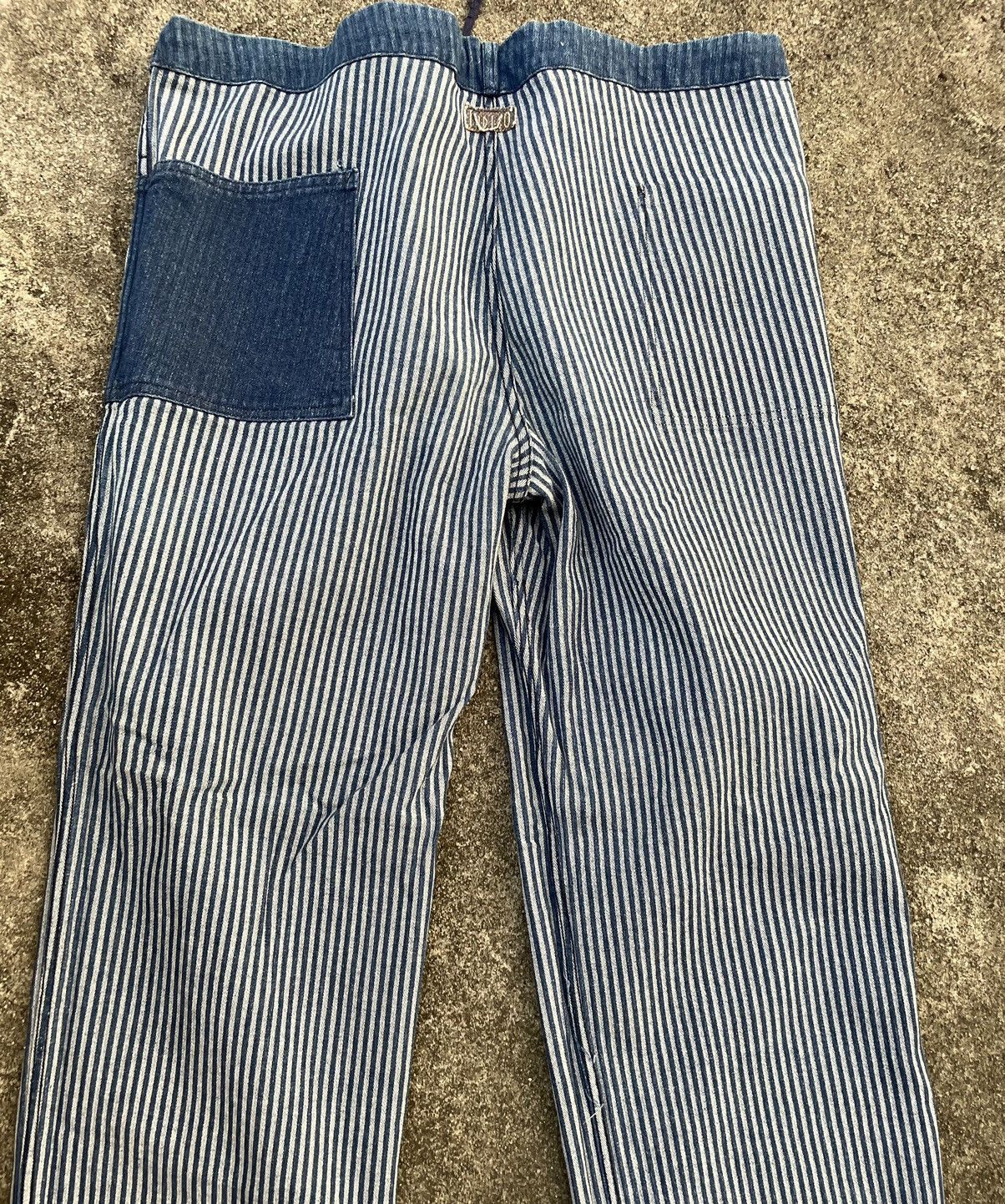 Indigo × Vintage Vintage Baggy Indigo Drawstring Stretchable Reversible Pants Size US 42 / EU 58 - 22 Thumbnail