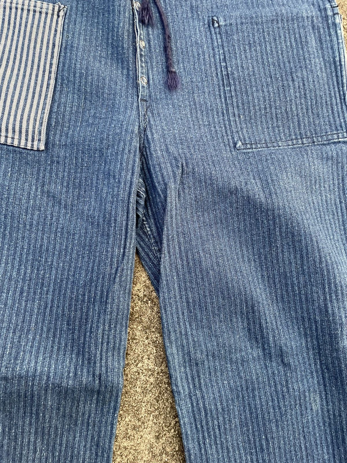 Indigo × Vintage Vintage Baggy Indigo Drawstring Stretchable Reversible Pants Size US 42 / EU 58 - 5 Thumbnail