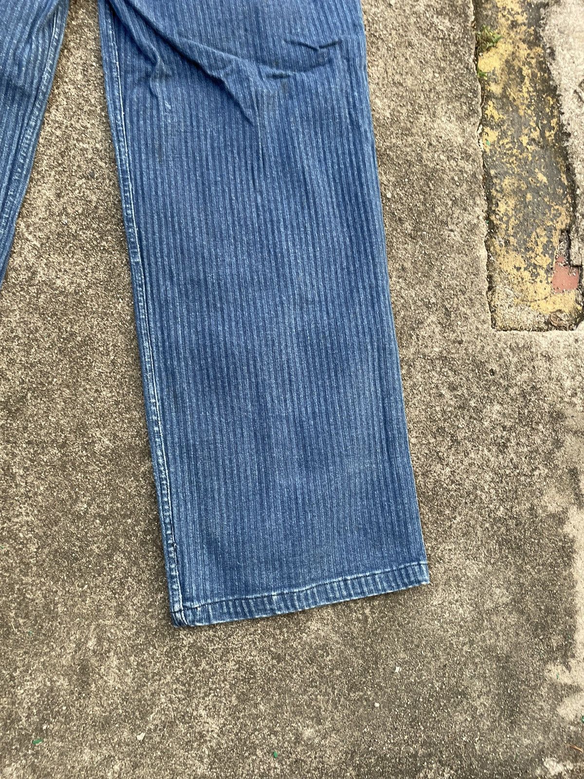 Indigo × Vintage Vintage Baggy Indigo Drawstring Stretchable Reversible Pants Size US 42 / EU 58 - 16 Thumbnail