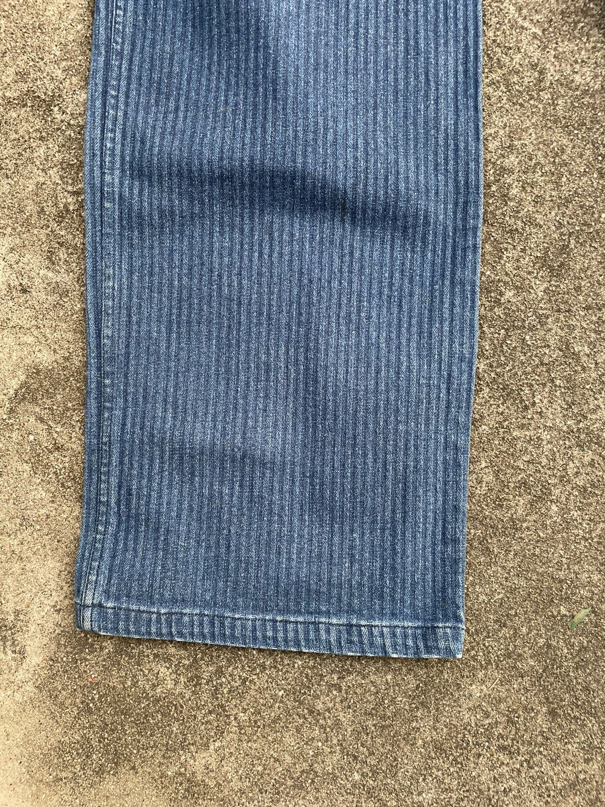 Indigo × Vintage Vintage Baggy Indigo Drawstring Stretchable Reversible Pants Size US 42 / EU 58 - 9 Thumbnail