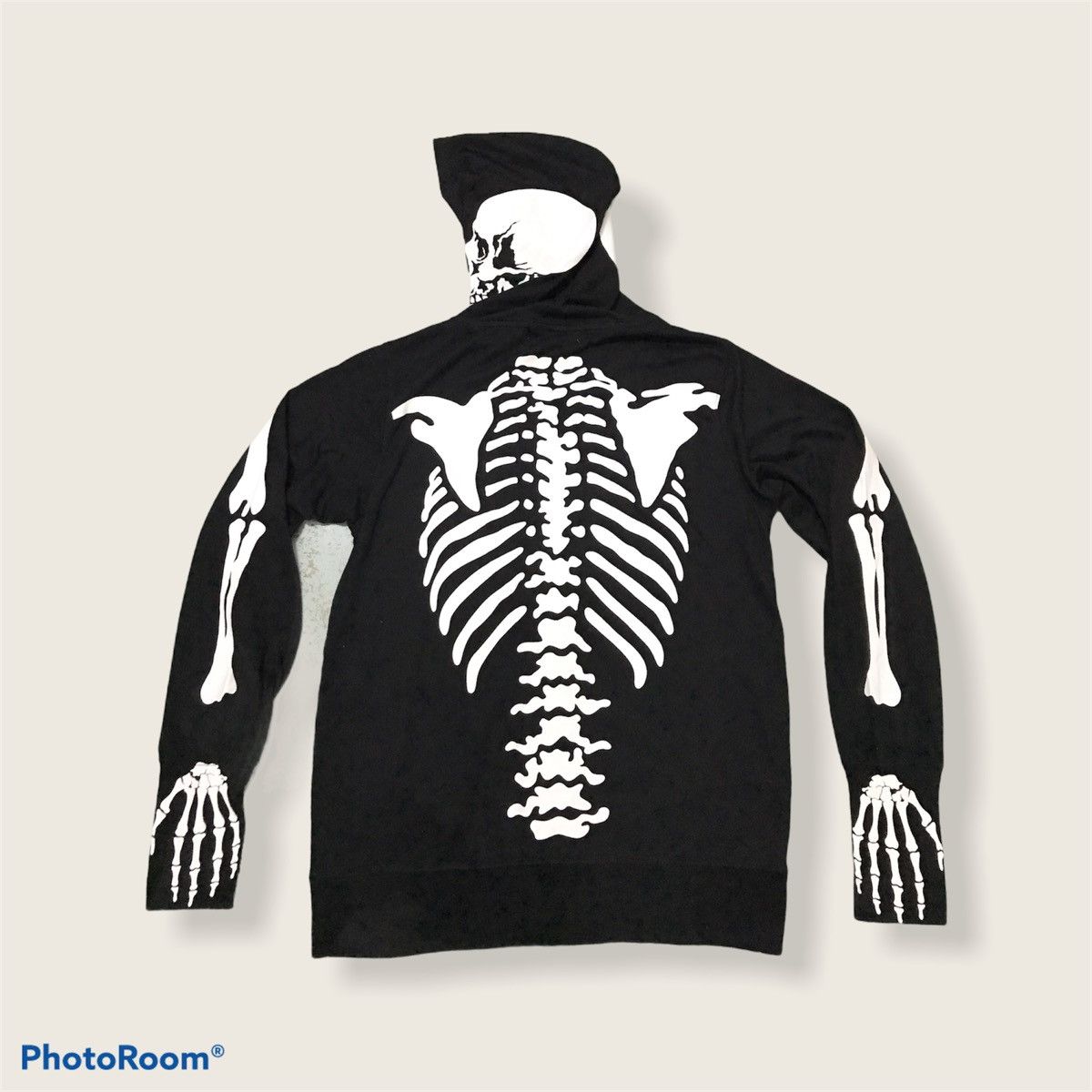Designer DESIGNER SKELETON SWEATSHIRT HOODIE ZIPPER FULL PRINT Size US S / EU 44-46 / 1 - 2 Thumbnail