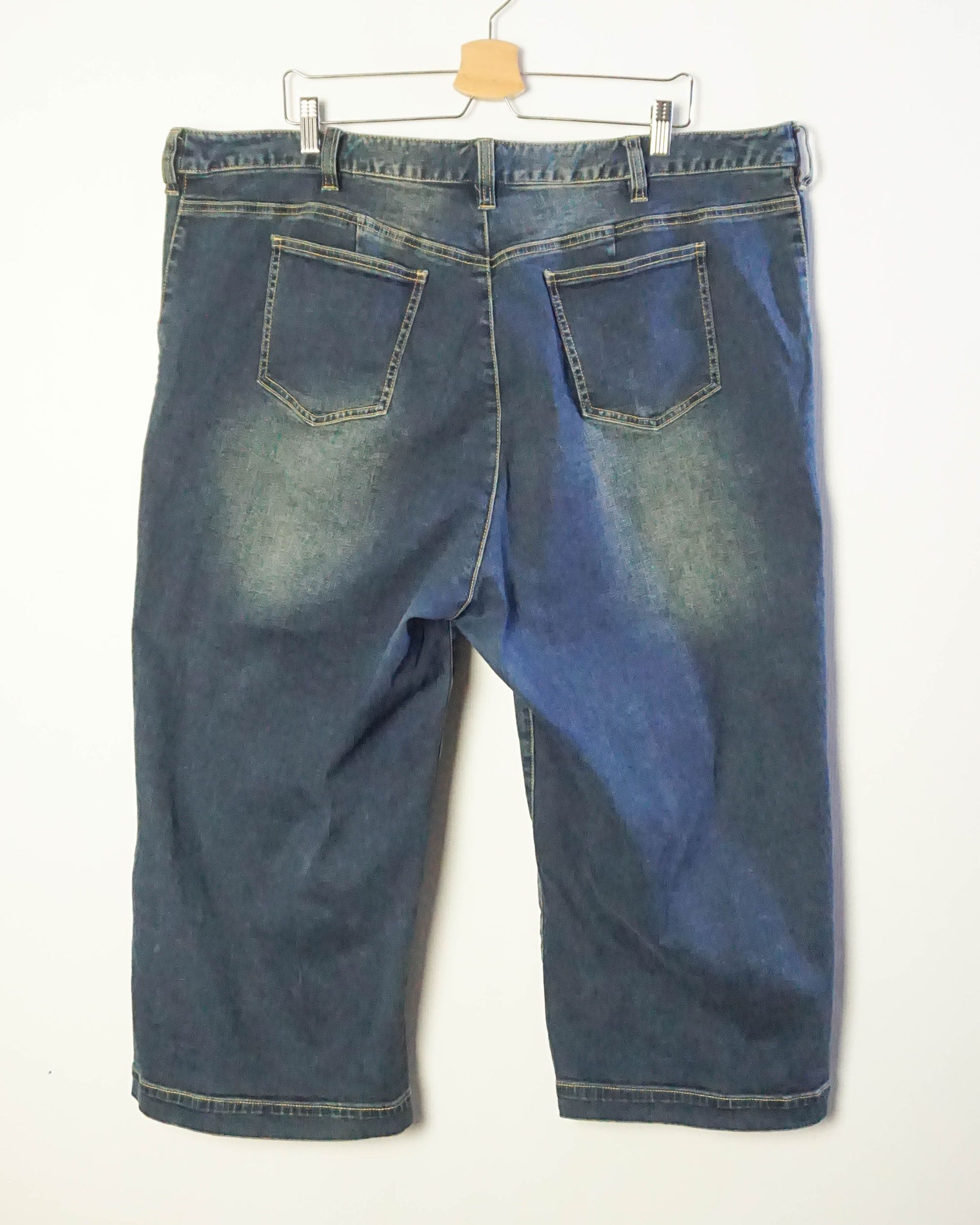 Japanese Brand SMILE LAND Big Size Extra Large 3 quarter Denim Pants Size US 43 - 2 Thumbnail