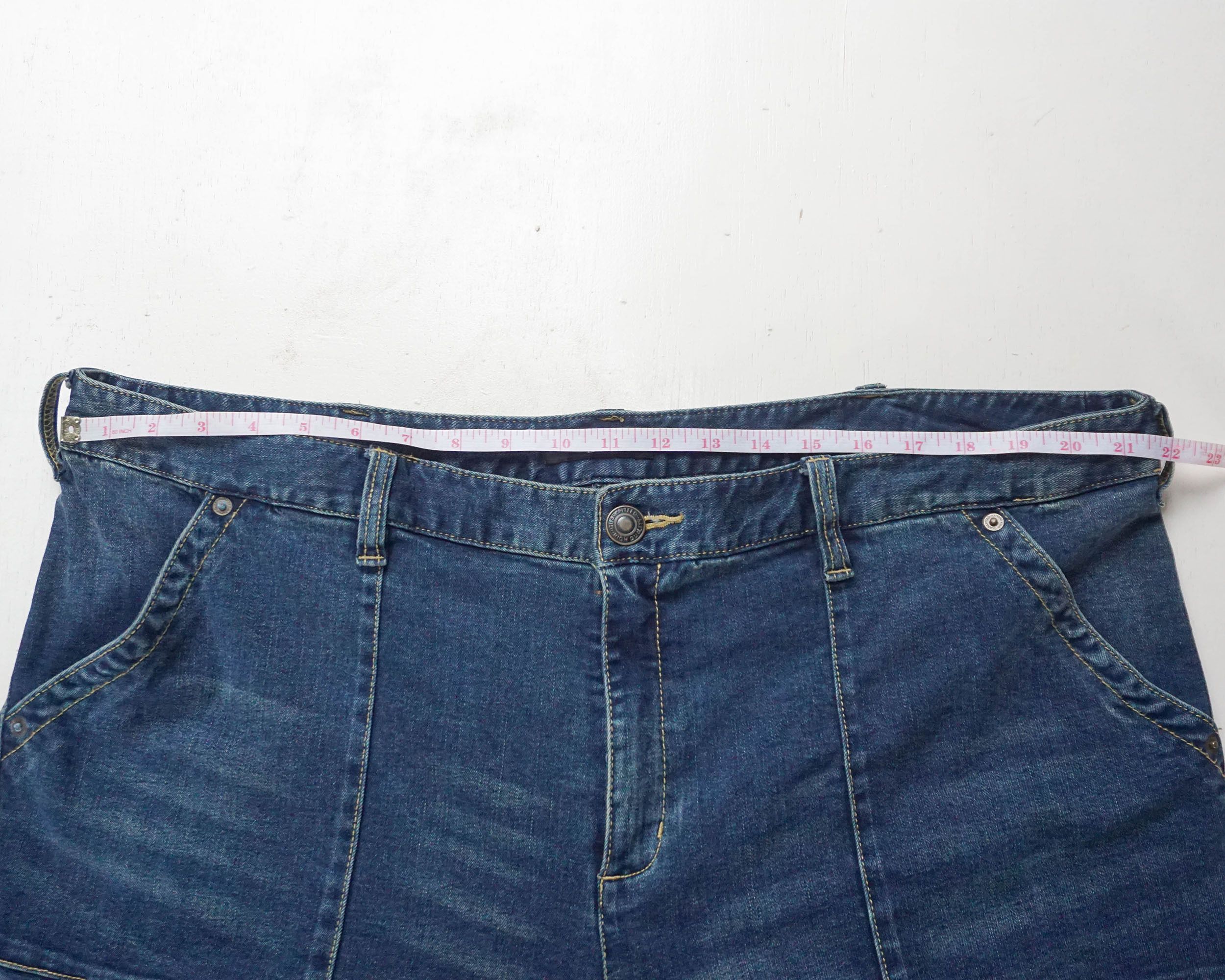 Japanese Brand SMILE LAND Big Size Extra Large 3 quarter Denim Pants Size US 43 - 8 Thumbnail