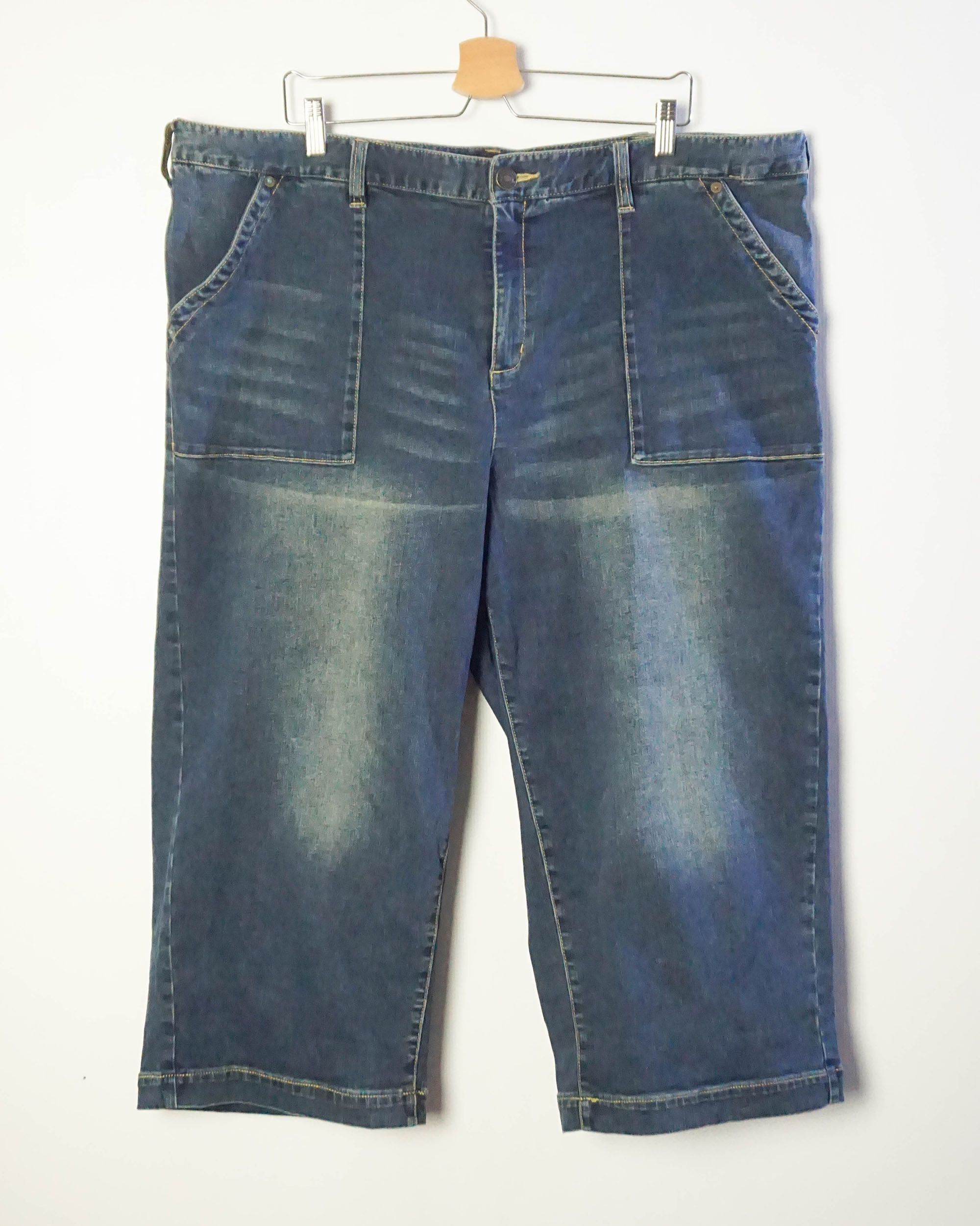 Japanese Brand SMILE LAND Big Size Extra Large 3 quarter Denim Pants Size US 43 - 1 Thumbnail