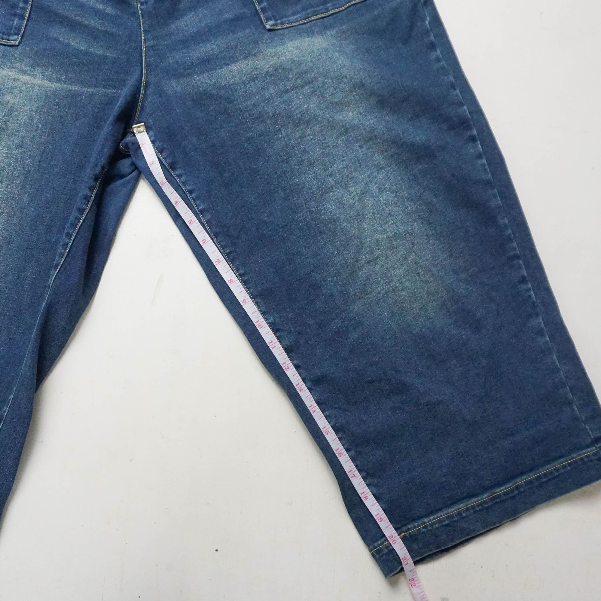 Japanese Brand SMILE LAND Big Size Extra Large 3 quarter Denim Pants Size US 43 - 14 Thumbnail