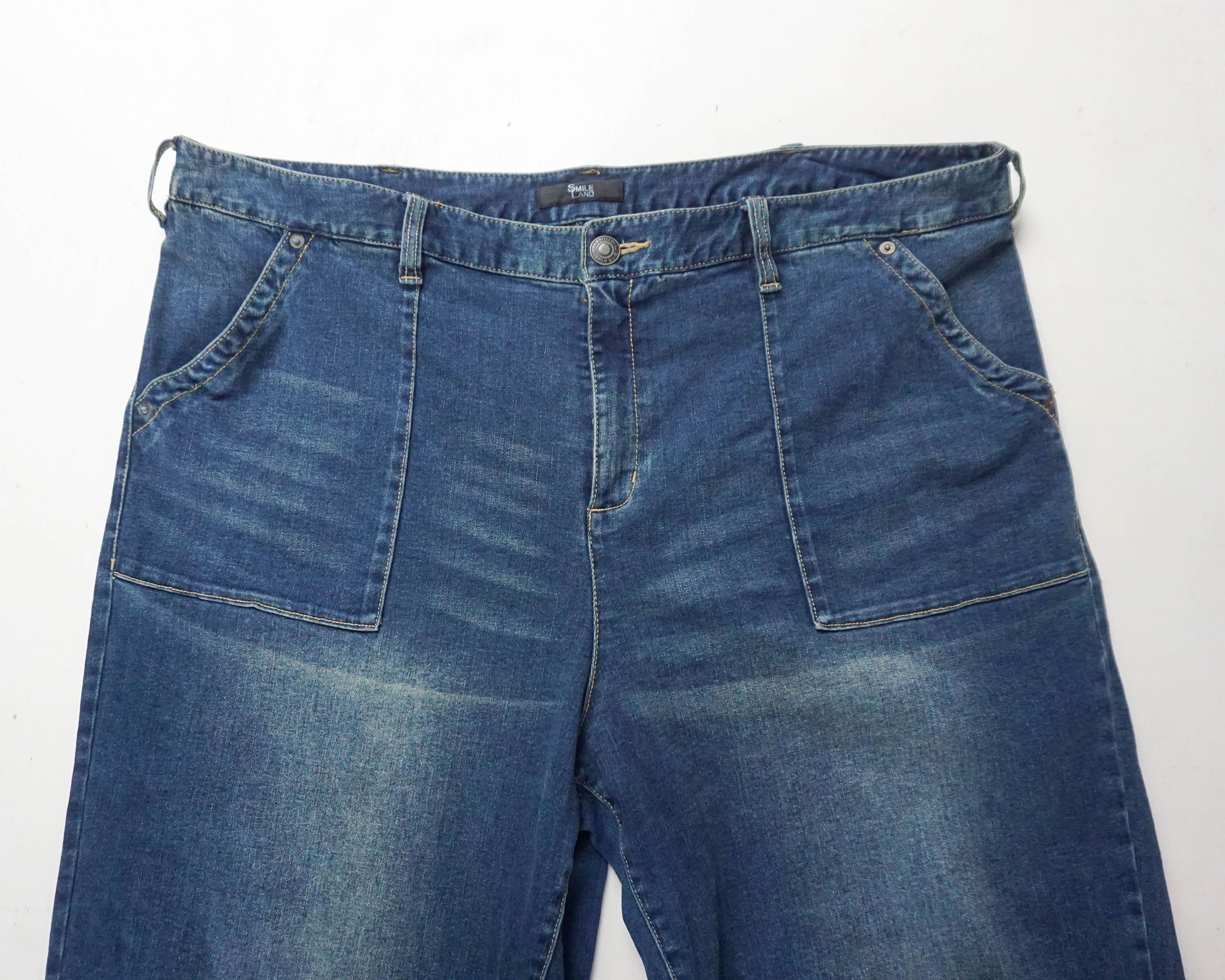 Japanese Brand SMILE LAND Big Size Extra Large 3 quarter Denim Pants Size US 43 - 3 Thumbnail