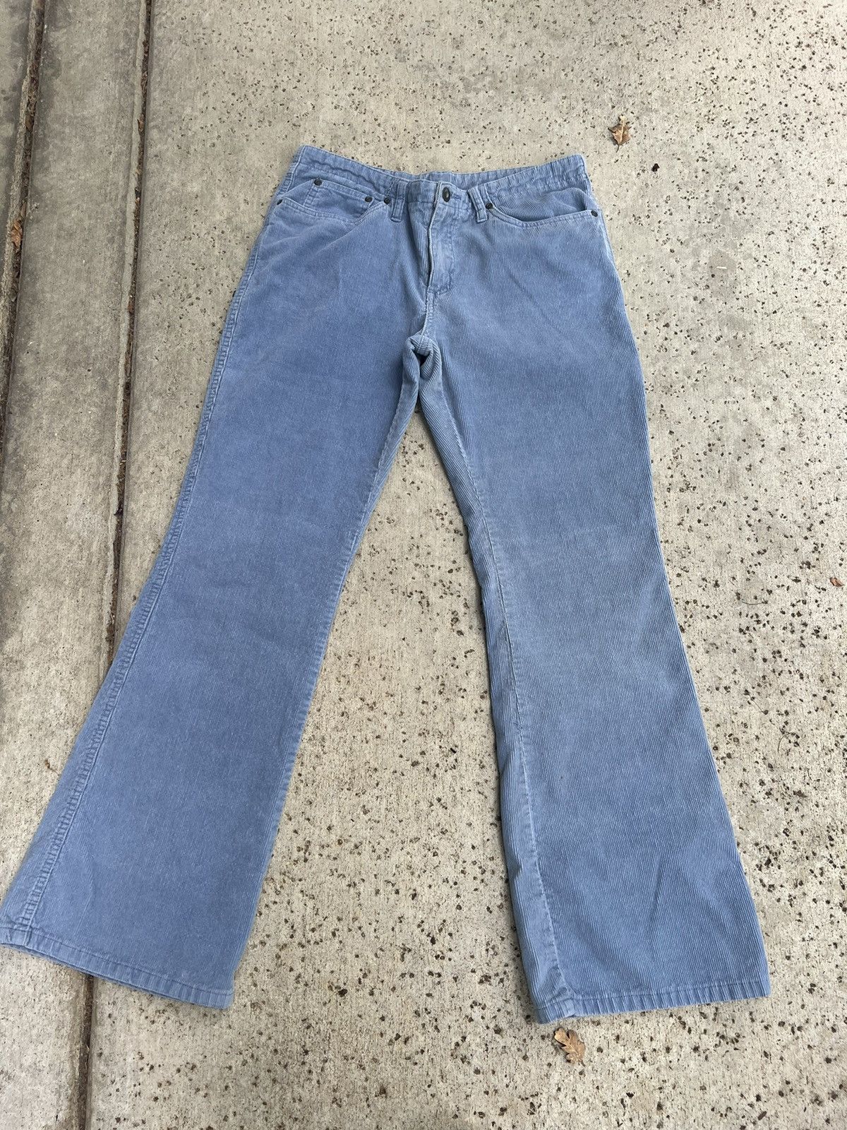 Vintage Vintage corduroy light blue flare pants Size US 30 / EU 46 - 1 Thumbnail