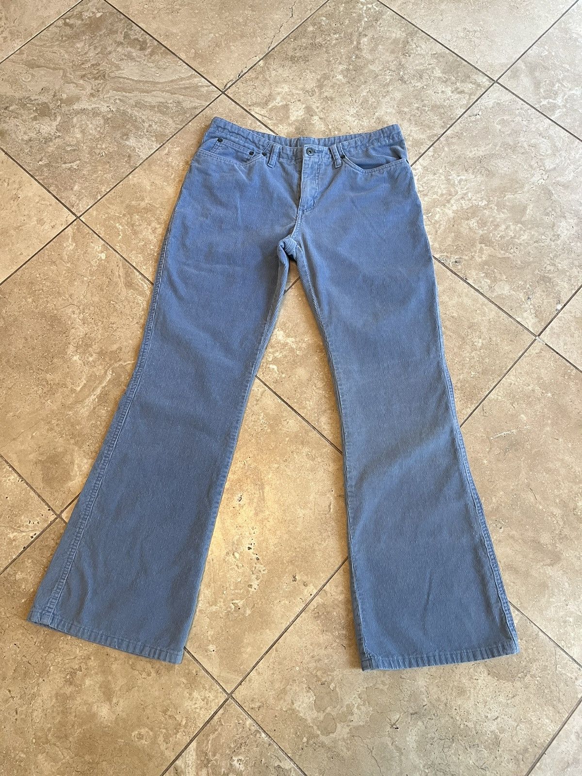 Vintage Vintage corduroy light blue flare pants Size US 30 / EU 46 - 2 Thumbnail