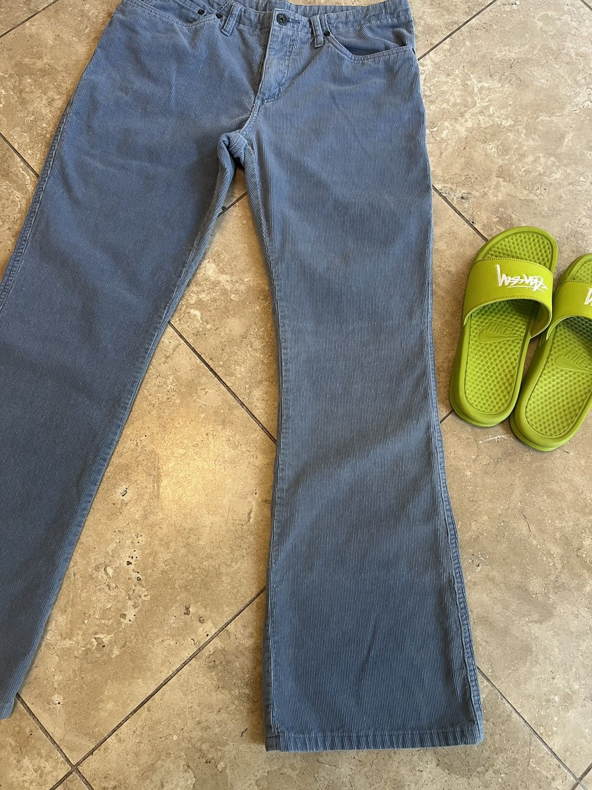 Vintage Vintage corduroy light blue flare pants Size US 30 / EU 46 - 3 Thumbnail