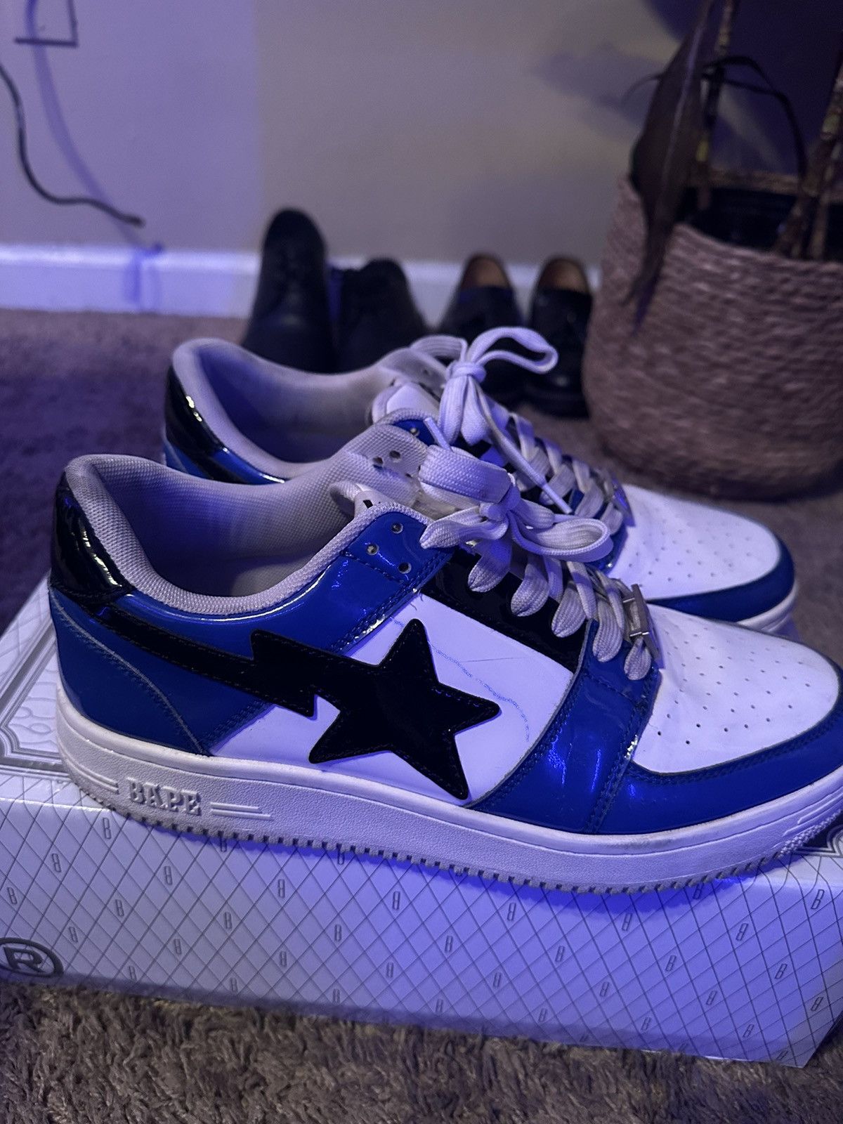 Bape Royal Blue Bapestas Grailed