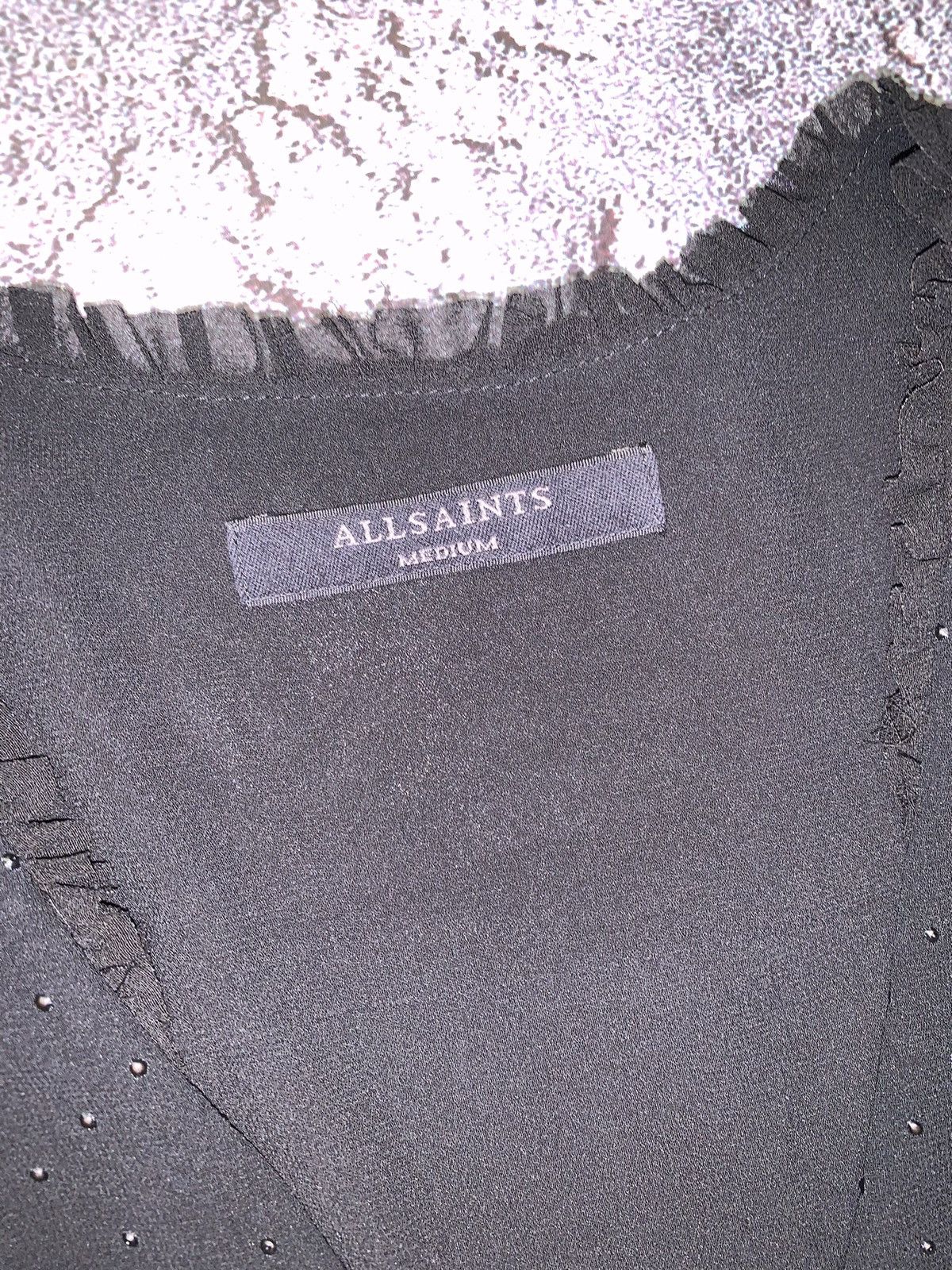 Allsaints × Japanese Brand Allsaints mesh dress black mini mode maxi dotted shirt long Size M / US 6-8 / IT 42-44 - 12 Thumbnail