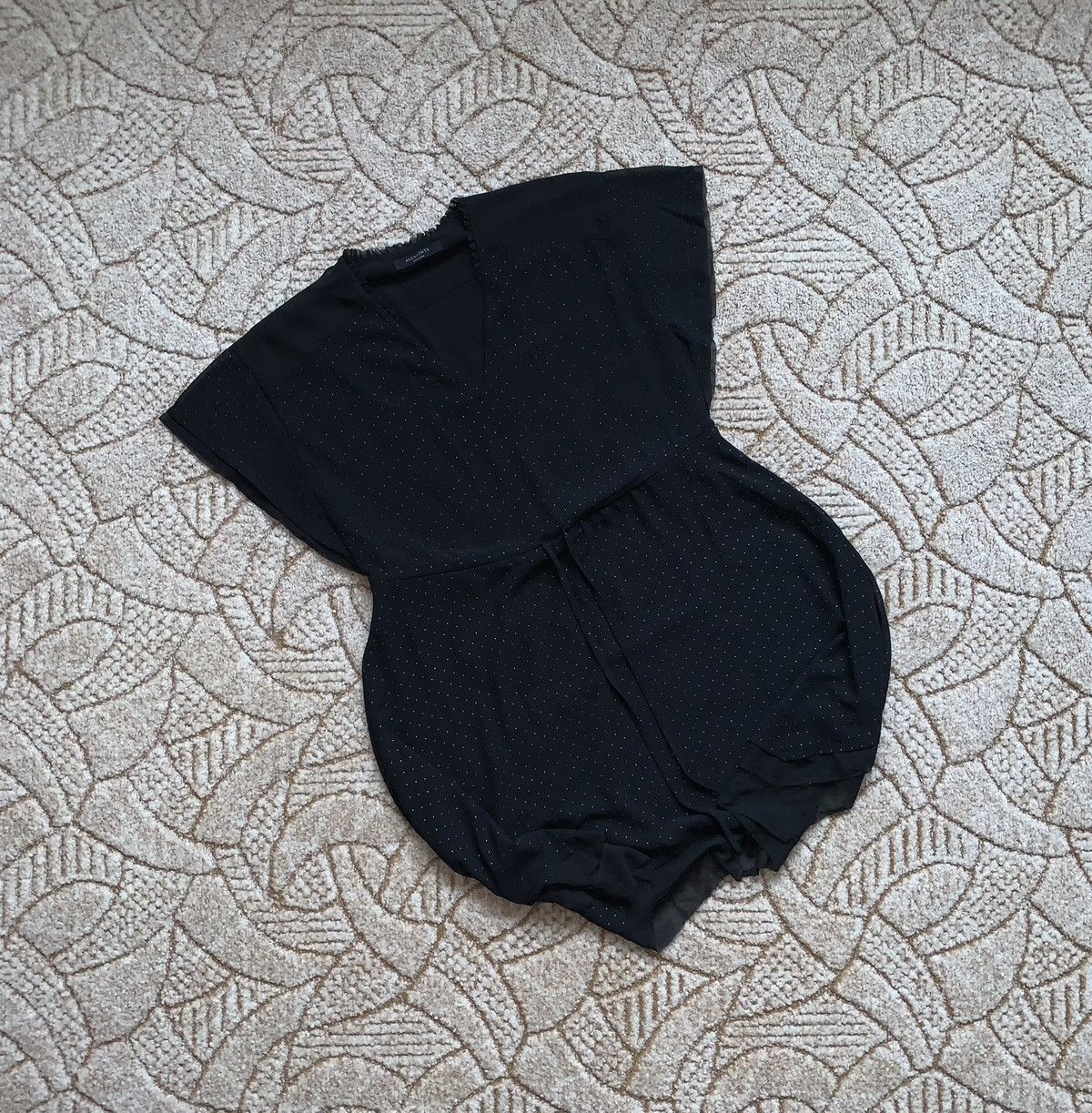 Allsaints × Japanese Brand Allsaints mesh dress black mini mode maxi dotted shirt long Size M / US 6-8 / IT 42-44 - 2 Thumbnail