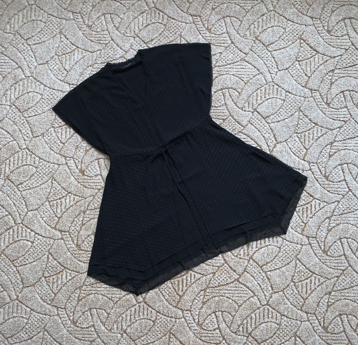 Allsaints × Japanese Brand Allsaints mesh dress black mini mode maxi dotted shirt long Size M / US 6-8 / IT 42-44 - 3 Thumbnail