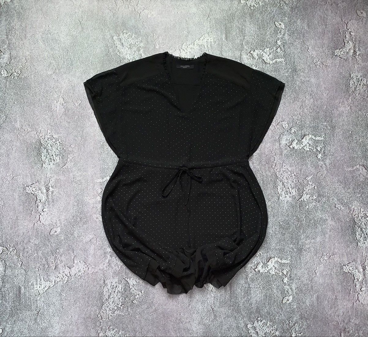 Allsaints × Japanese Brand Allsaints mesh dress black mini mode maxi dotted shirt long Size M / US 6-8 / IT 42-44 - 1 Thumbnail