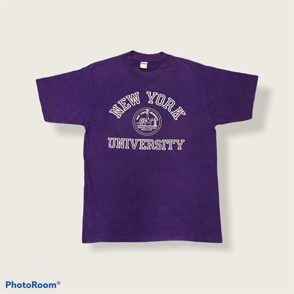 Vintage VINTAGE NYU T-SHIRT SINGLE STICH Size US XL / EU 56 / 4 - 1 Thumbnail