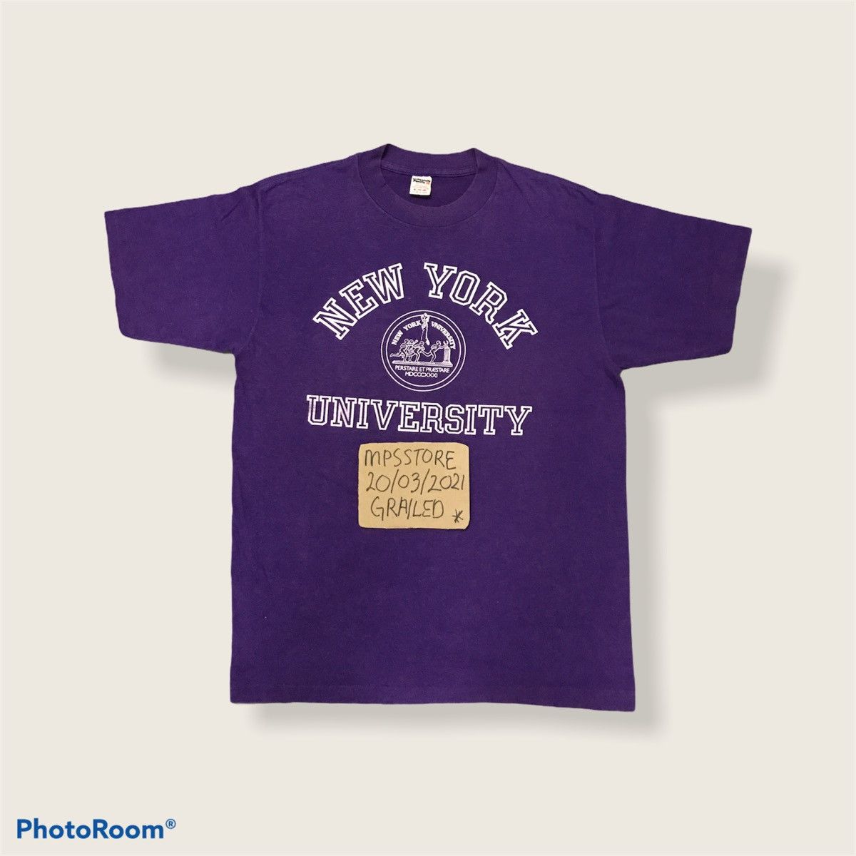 Vintage VINTAGE NYU T-SHIRT SINGLE STICH Size US XL / EU 56 / 4 - 2 Thumbnail