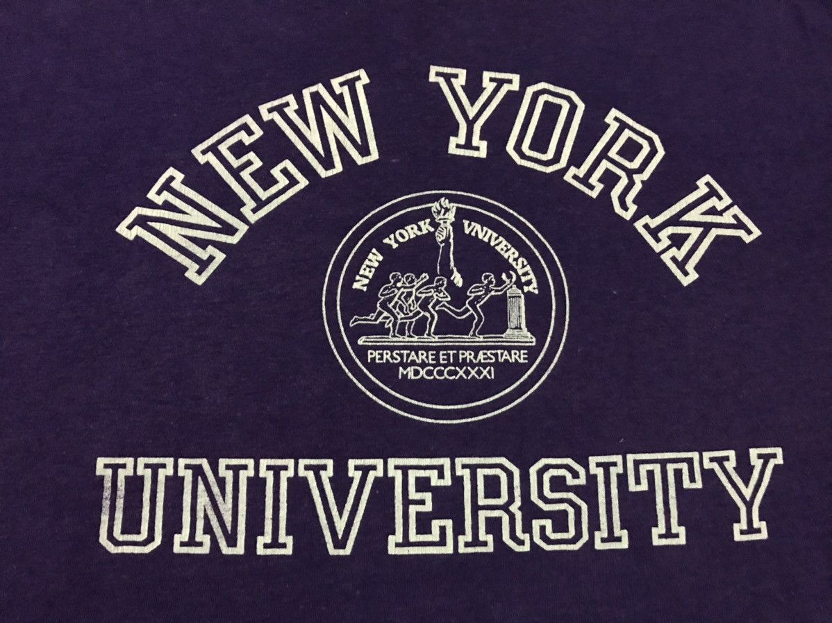 Vintage VINTAGE NYU T-SHIRT SINGLE STICH Size US XL / EU 56 / 4 - 4 Thumbnail