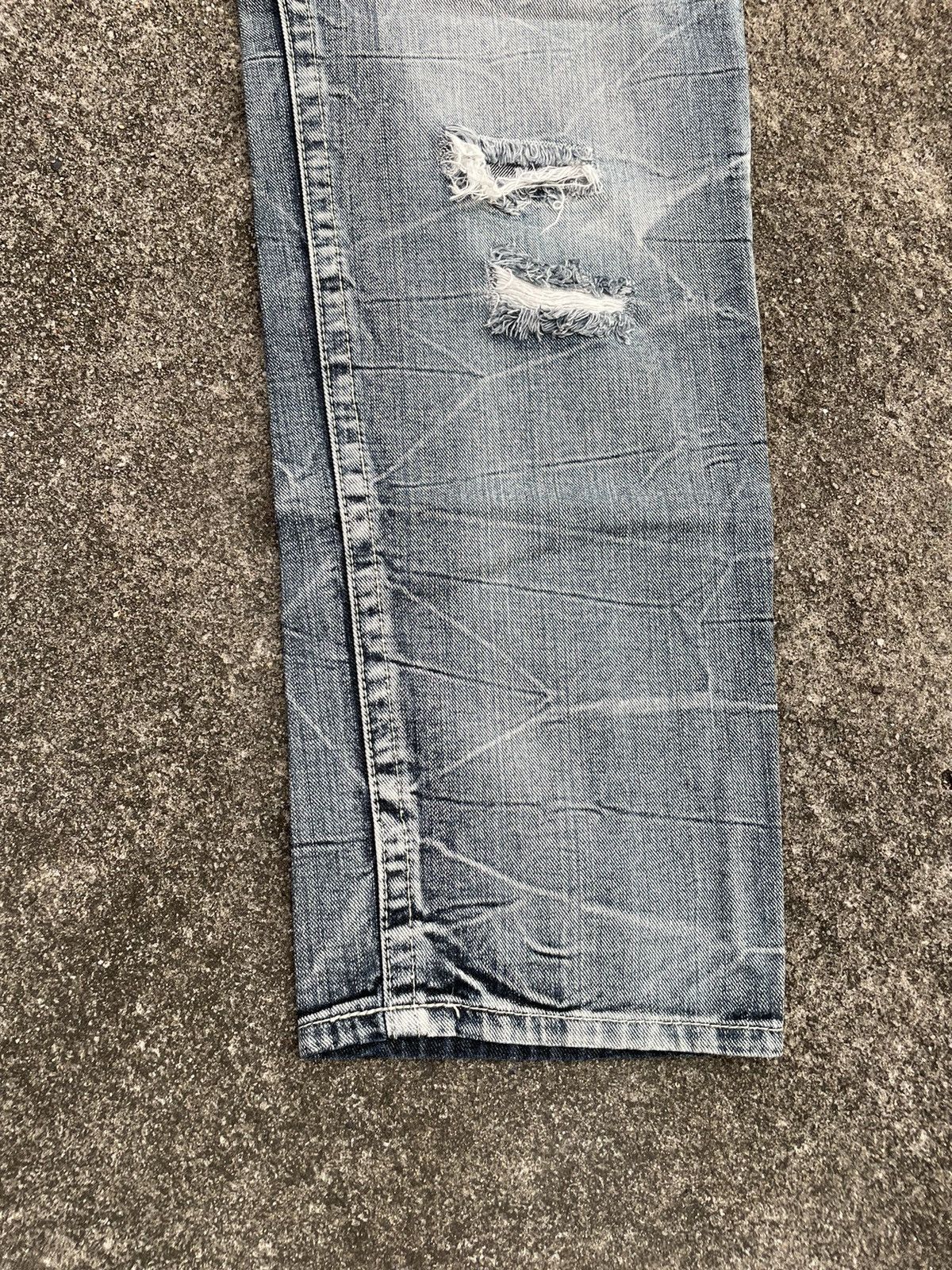 Japanese Brand Sky Bomber Distressed Denim Jeans Size US 30 / EU 46 - 8 Thumbnail