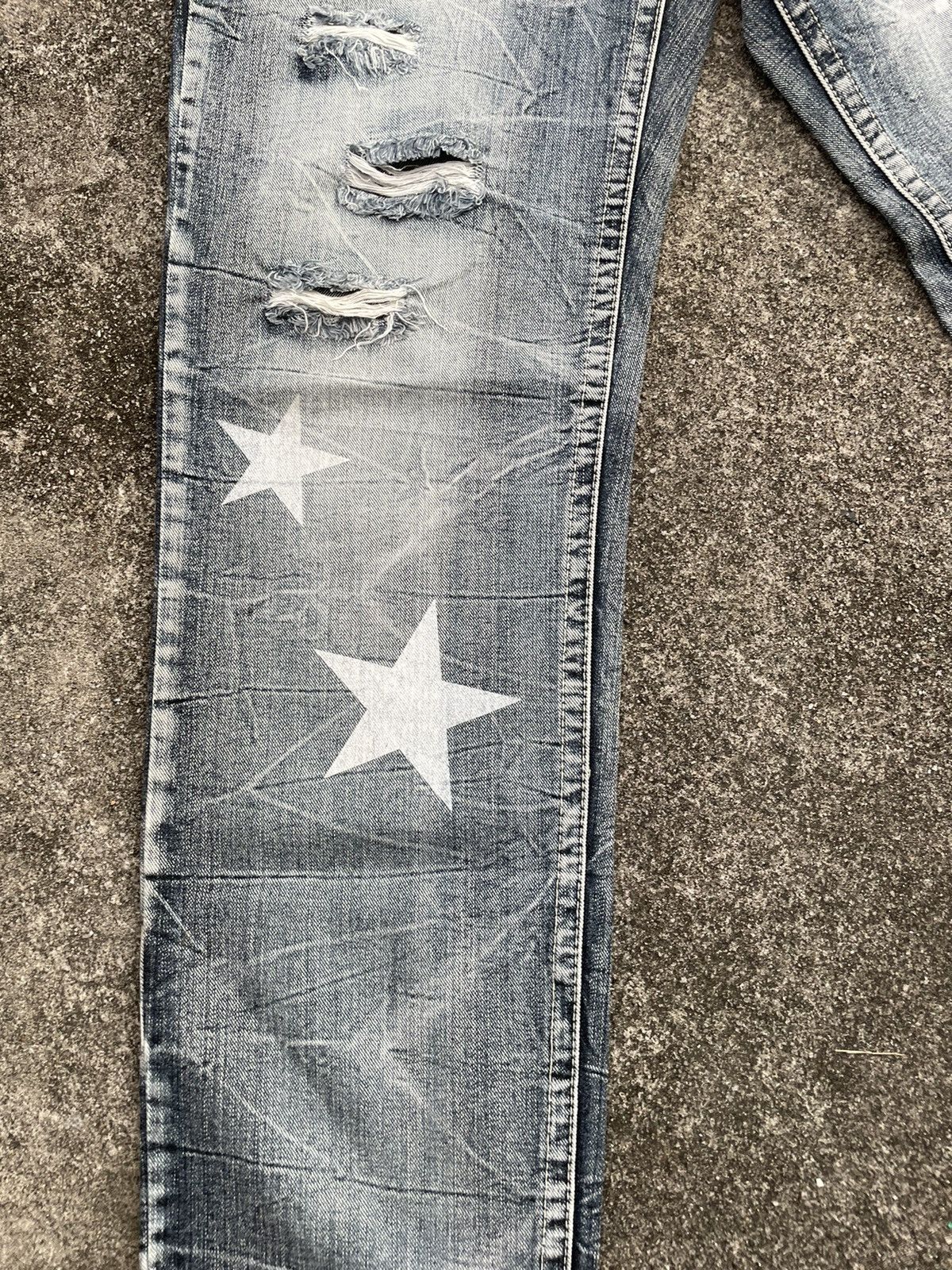 Japanese Brand Sky Bomber Distressed Denim Jeans Size US 30 / EU 46 - 6 Thumbnail