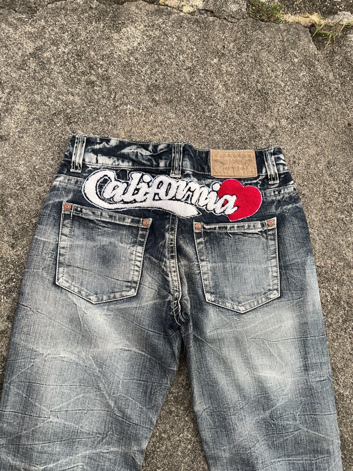 Japanese Brand Sky Bomber Distressed Denim Jeans Size US 30 / EU 46 - 10 Thumbnail