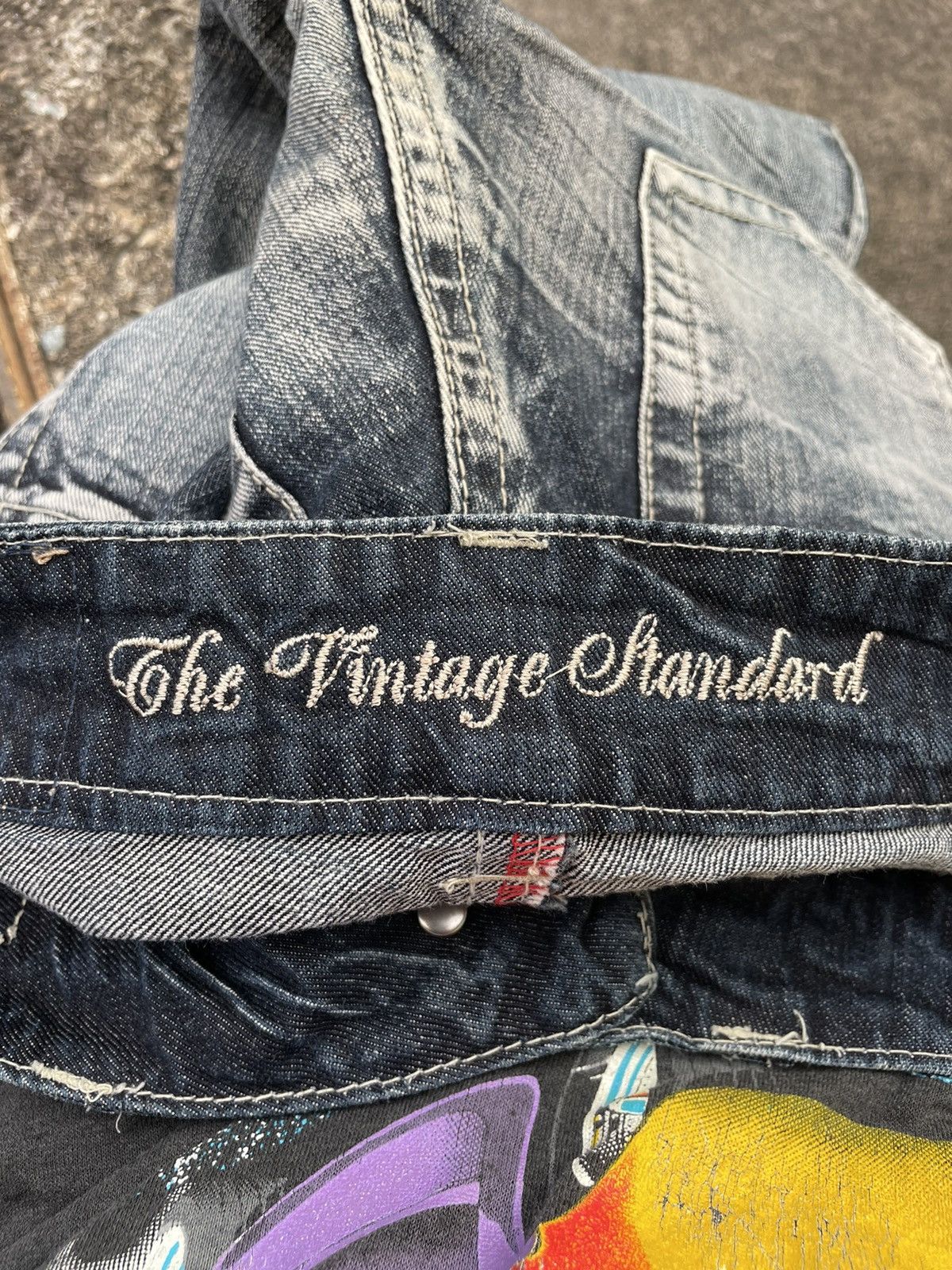 Japanese Brand Sky Bomber Distressed Denim Jeans Size US 30 / EU 46 - 15 Thumbnail