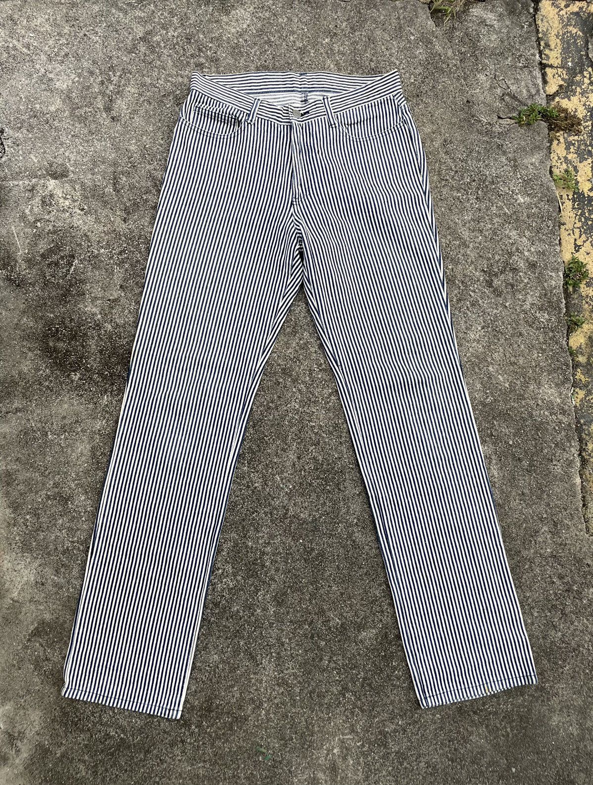 If Six Was Nine × Japanese Brand Right On Hickory Stripes Pants made in japan Size US 30 / EU 46 - 1 Thumbnail