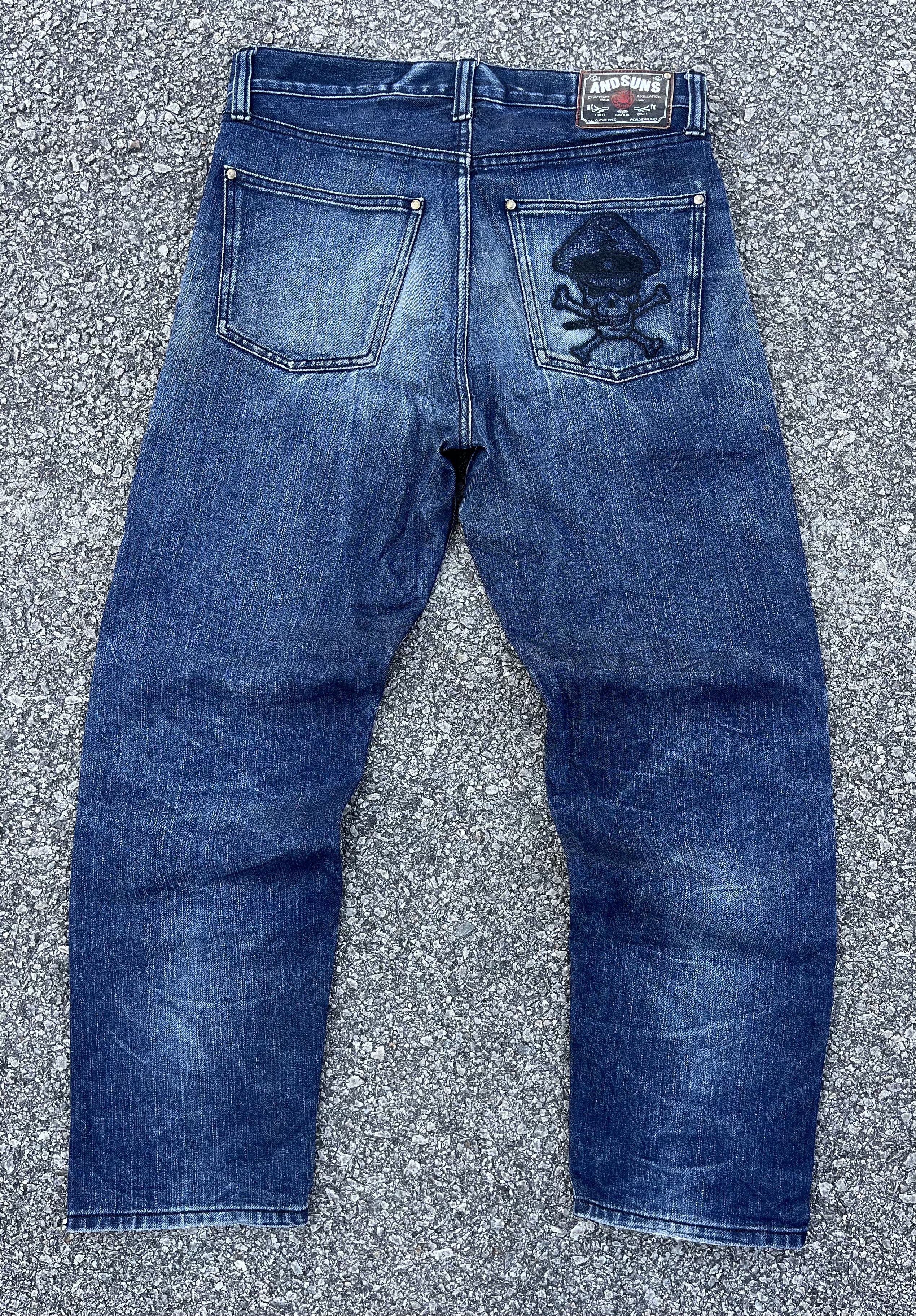 ANDSUNS × Beauty Beast × Japanese Brand Andsuns Embroidery Knife Karakuri Tamashi Style Travis Scott Size US 33 - 21 Thumbnail