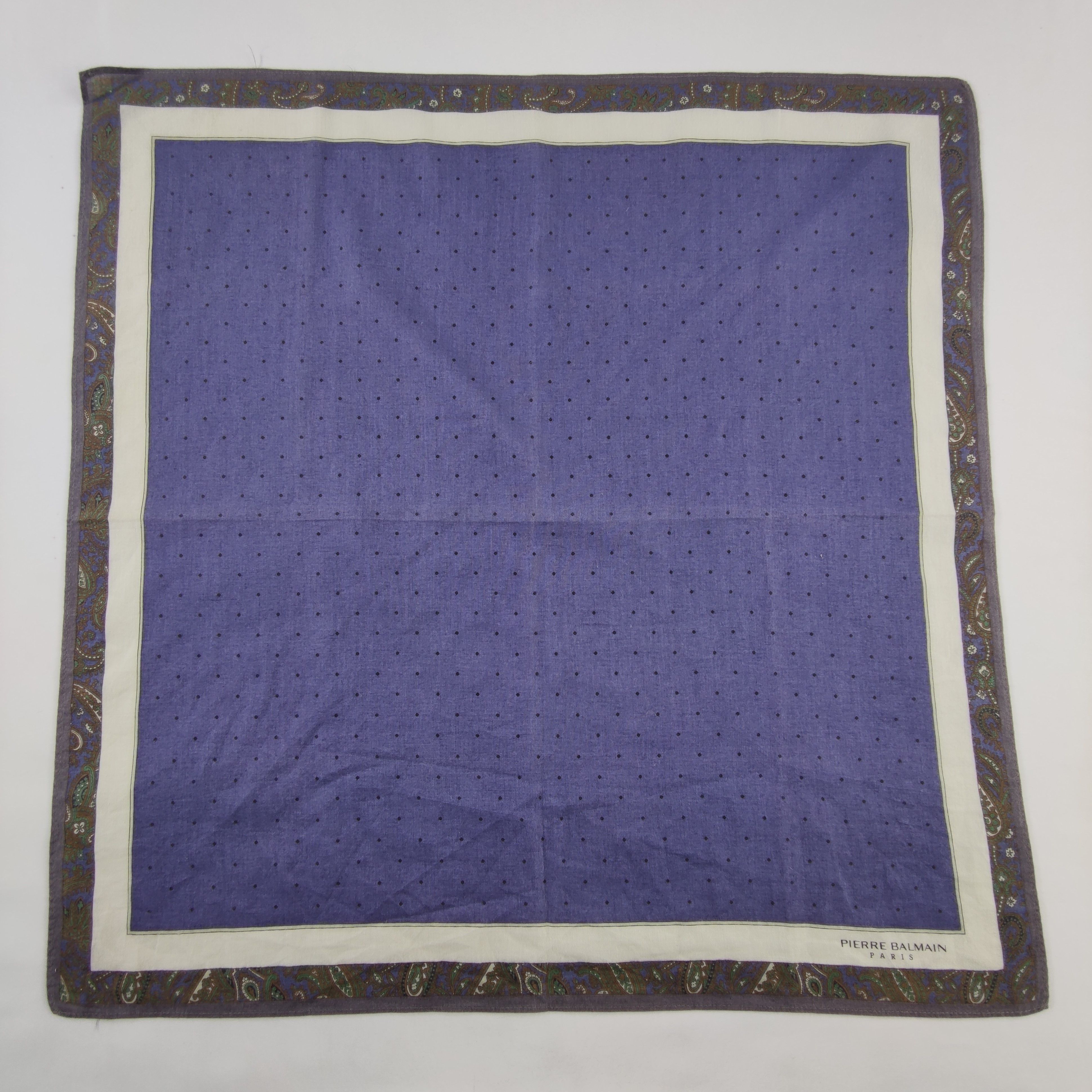 Pierre Balmain × Vintage Pierre Balmain Handkerchief/Neckerchief/Bandana HC025 Size ONE SIZE - 2 Thumbnail