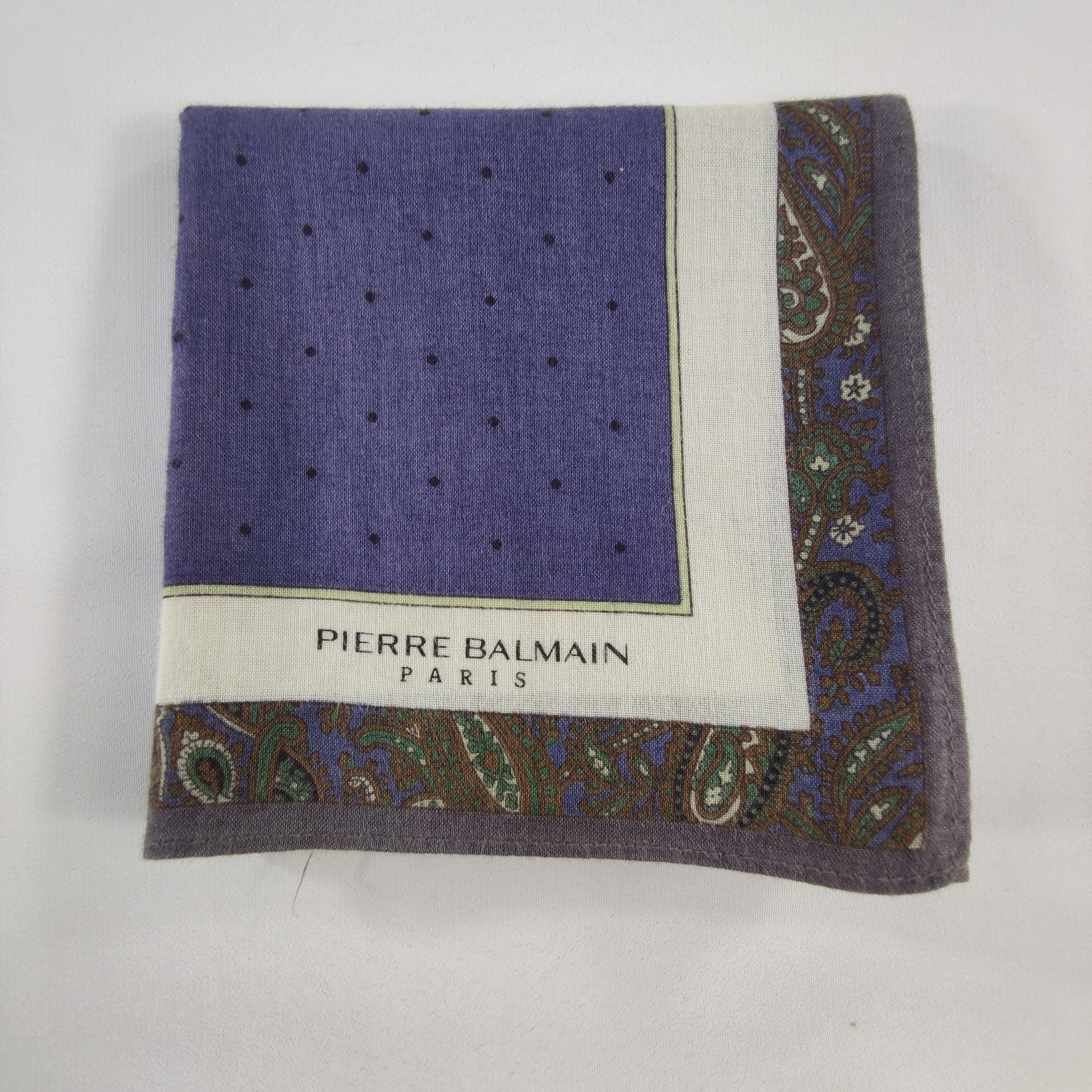 Pierre Balmain × Vintage Pierre Balmain Handkerchief/Neckerchief/Bandana HC025 Size ONE SIZE - 4 Thumbnail