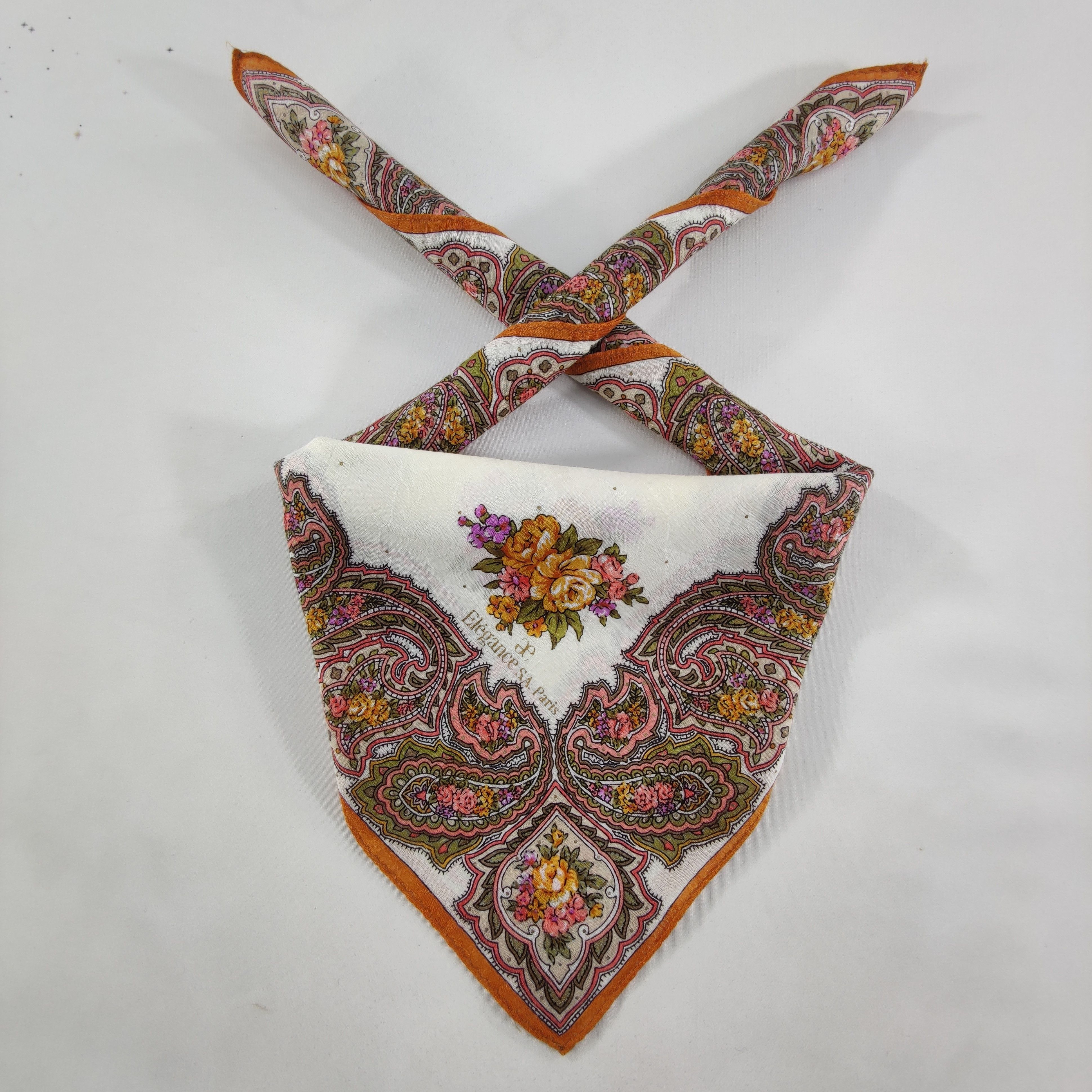 Vintage Elegance SA Paris Handkerchief/Neckerchief/Bandana Size ONE SIZE - 1 Thumbnail