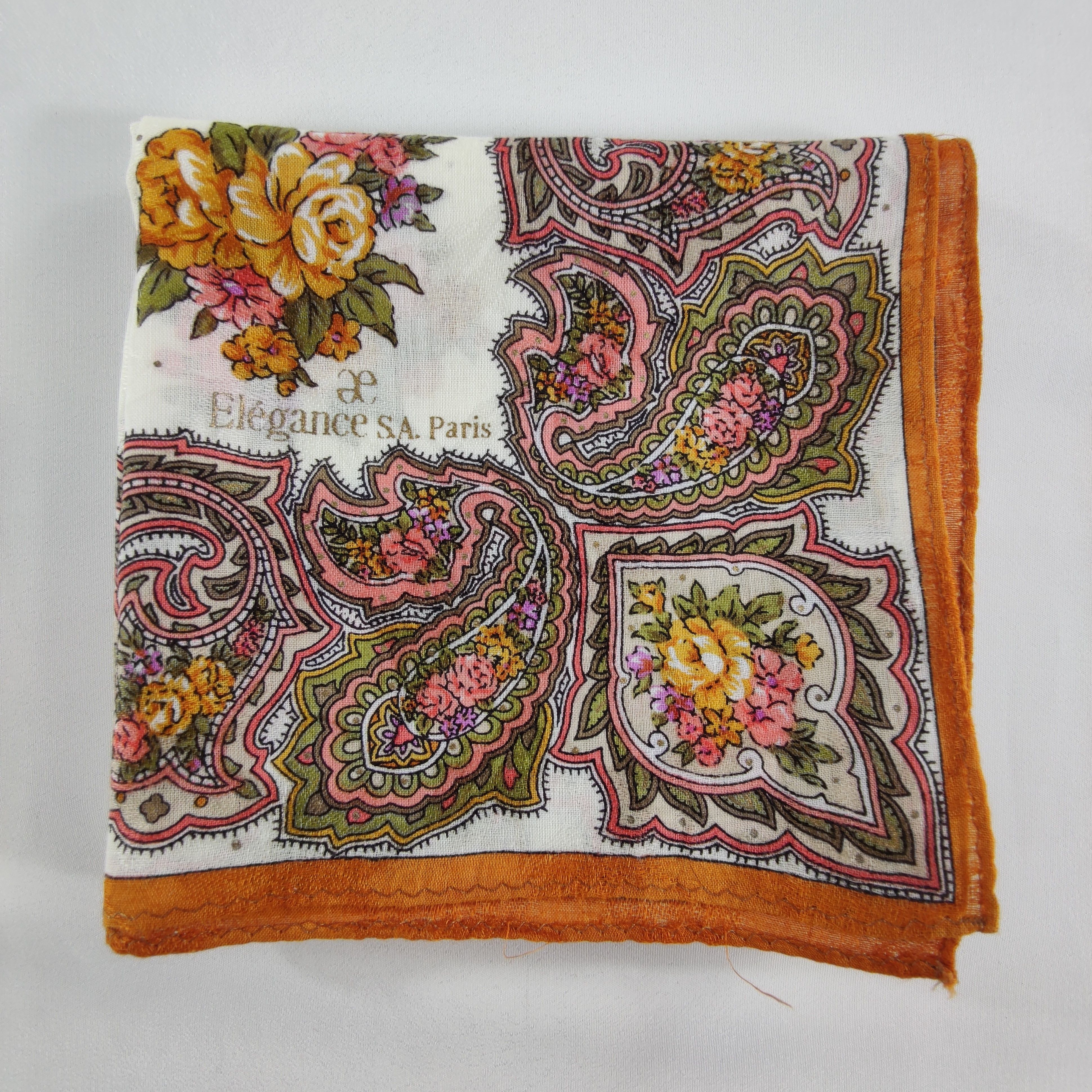 Vintage Elegance SA Paris Handkerchief/Neckerchief/Bandana Size ONE SIZE - 4 Thumbnail