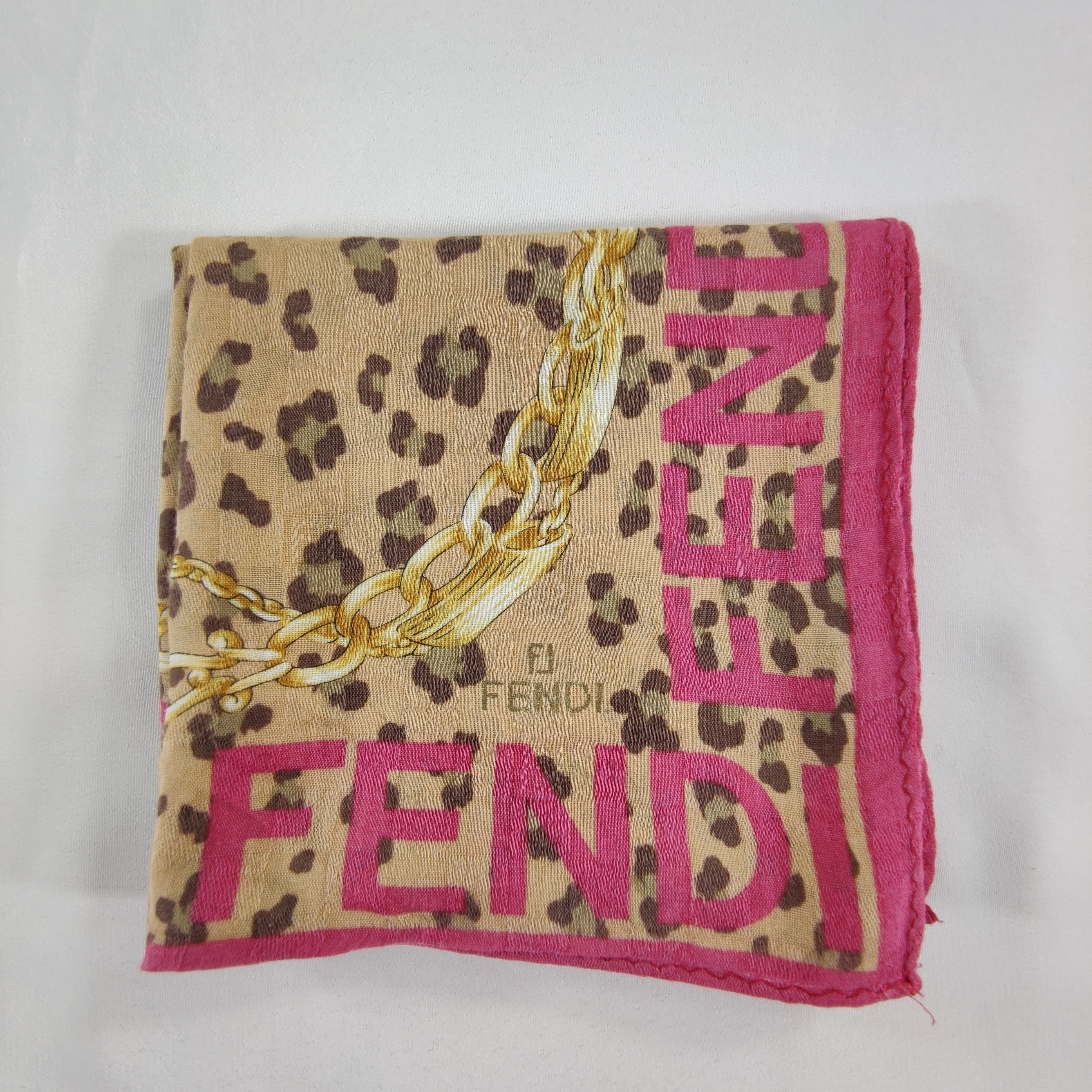 Vintage Fendi Handkerchief/Neckerchief/Bandana 320 Size ONE SIZE - 4 Thumbnail