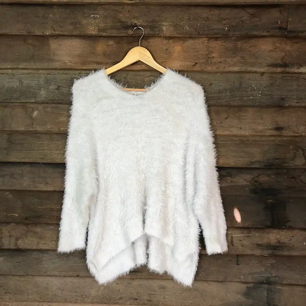 Aran Isles Knitwear × Homespun Knitwear × Japanese Brand Oversized Shag Shaggy Fur Mohair Knit Alicia Page Boy #758 Size XL / US 12-14 / IT 48-50 - 1 Thumbnail