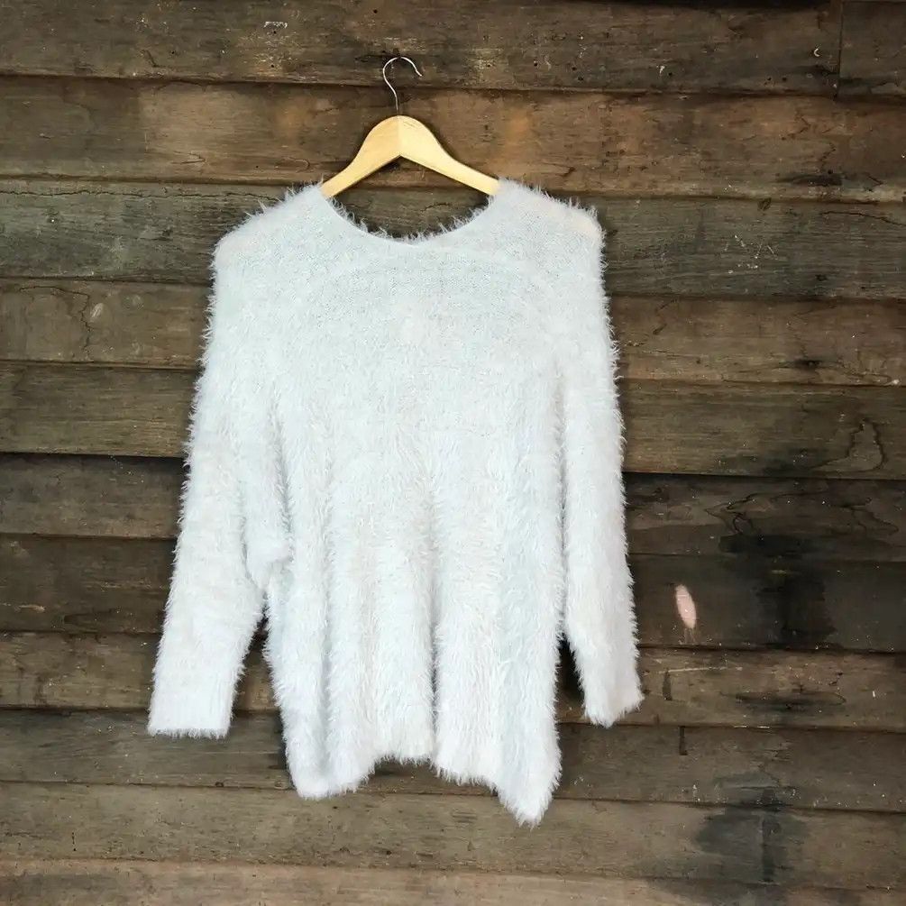 Aran Isles Knitwear × Homespun Knitwear × Japanese Brand Oversized Shag Shaggy Fur Mohair Knit Alicia Page Boy #758 Size XL / US 12-14 / IT 48-50 - 10 Thumbnail