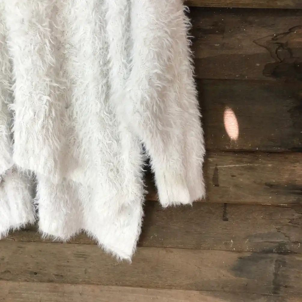 Aran Isles Knitwear × Homespun Knitwear × Japanese Brand Oversized Shag Shaggy Fur Mohair Knit Alicia Page Boy #758 Size XL / US 12-14 / IT 48-50 - 4 Thumbnail