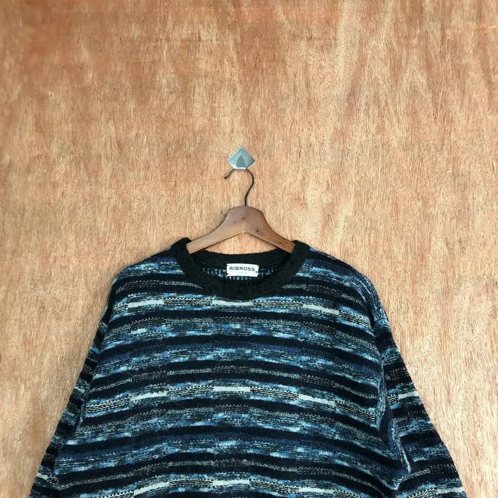 Japanese Brand Vintage Ribross Italia Blue Mohair Knitwear #451 Size US XL / EU 56 / 4 - 2 Thumbnail