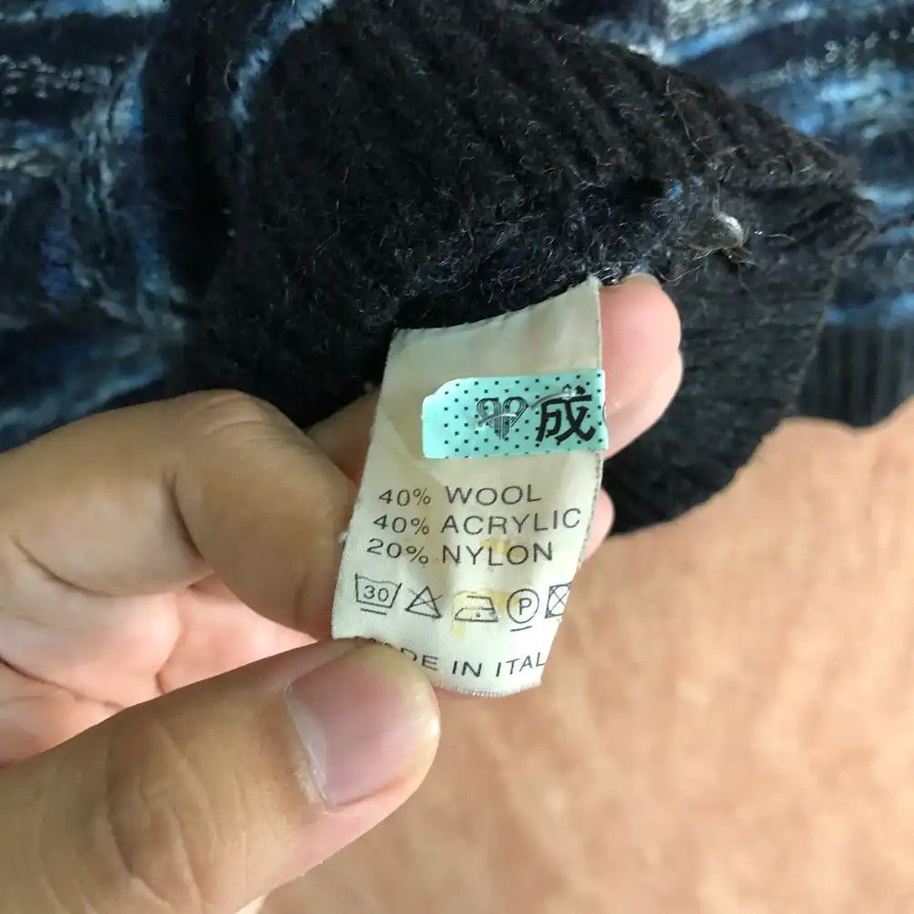 Japanese Brand Vintage Ribross Italia Blue Mohair Knitwear #451 Size US XL / EU 56 / 4 - 8 Thumbnail