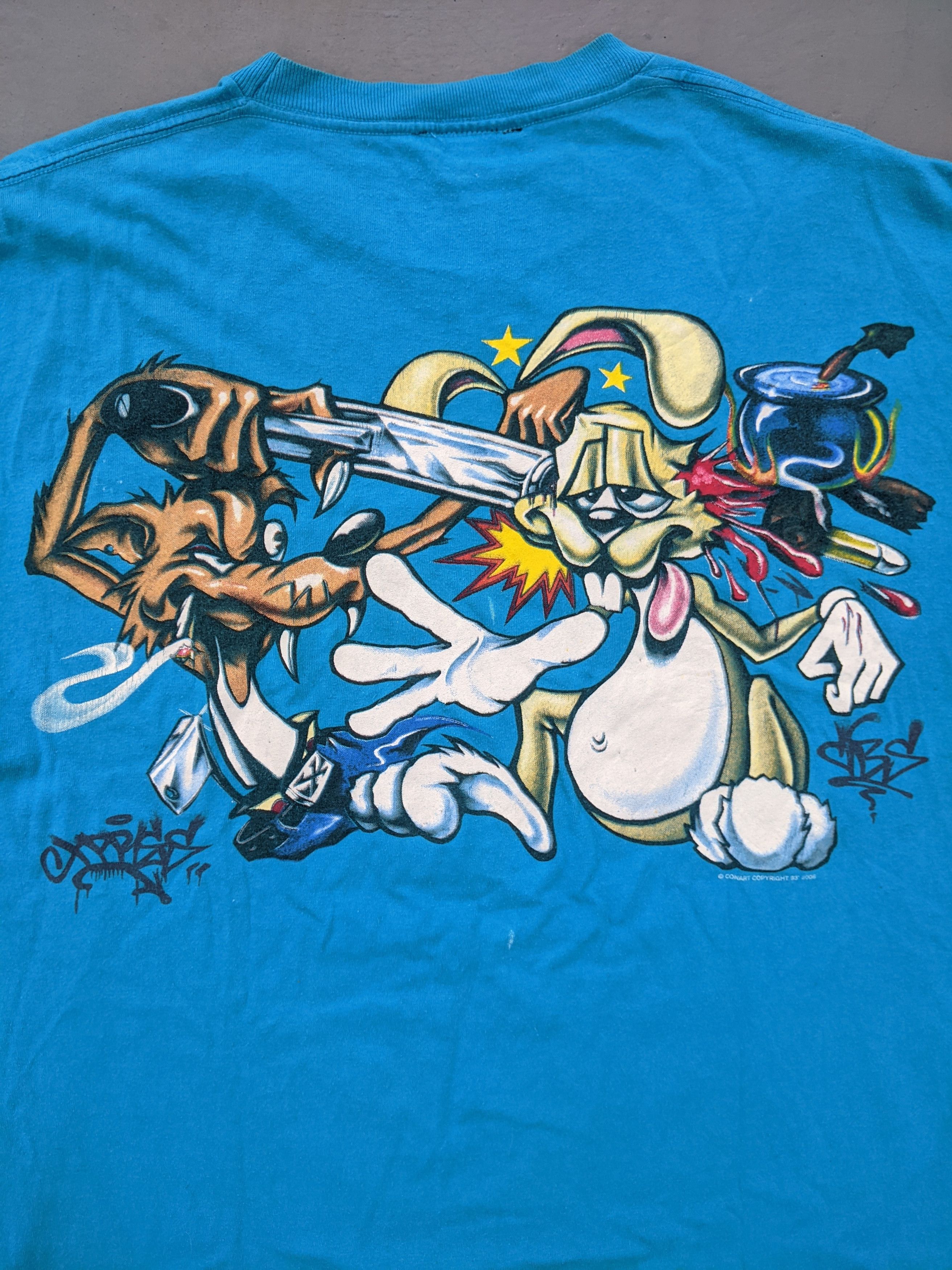 Rap Tees RARE VTG 1993 CONART XPRES1 "Beef" Tshirt CBS Crew Size US L / EU 52-54 / 3 - 1 Thumbnail