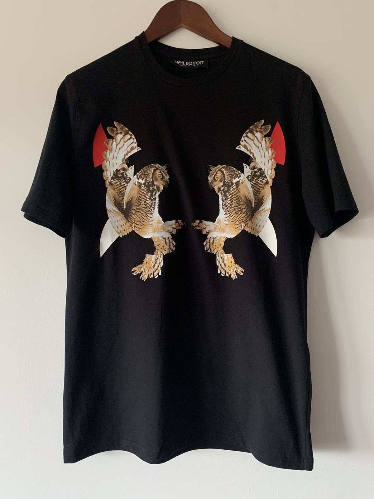 Neil Barrett 🦉🦉 Neil Barrett Double Modernist Owl T-Shirt Size US M / EU 48-50 / 2 - 1 Thumbnail
